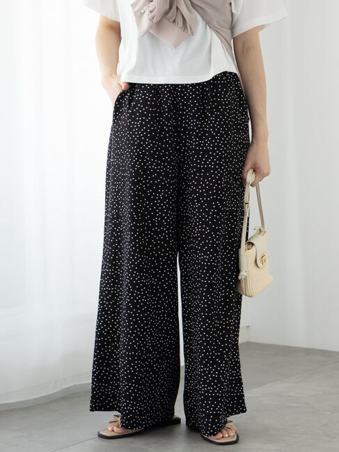 Te chichi TERRASSE「【イージーケア】無地/ドットイージーパンツ」|その他|ホワイト