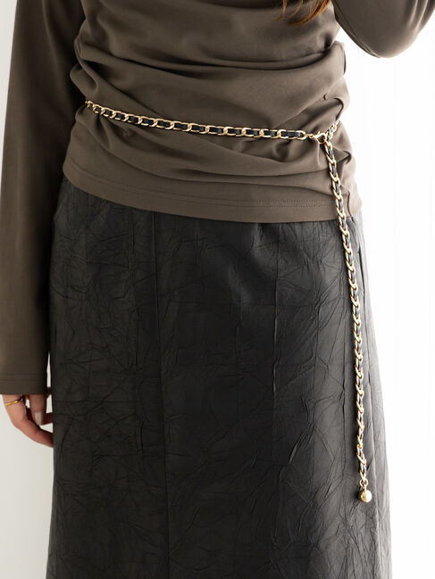 Te chichi「チェーンアレンジングベルト」|ベルト|ブラック