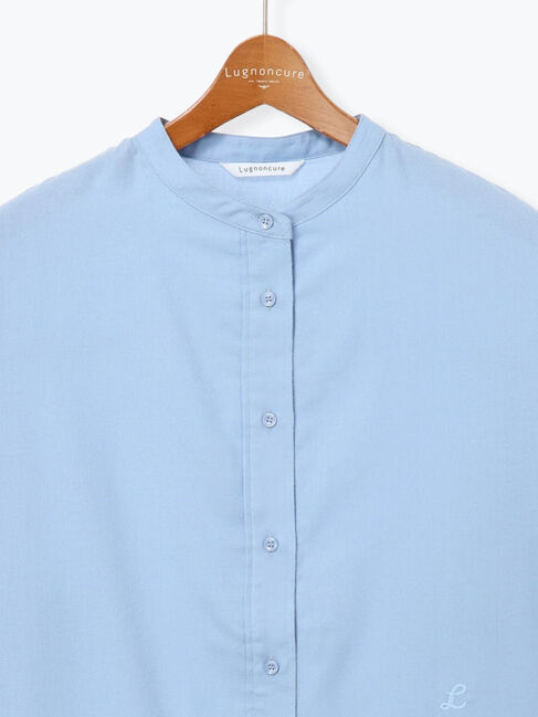 Lugnoncure「刺繍入りバンドカラーシャツ」|シャツ・ブラウス|