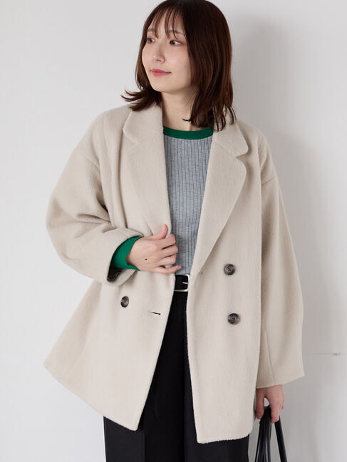 Te chichi TERRASSE「シャギーミドルコート」|その他|ベージュ