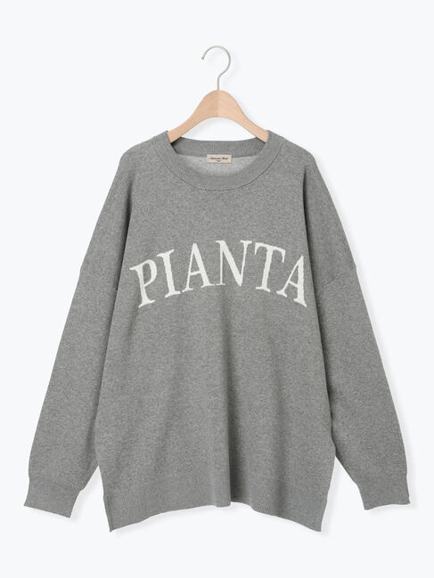 Samansa Mos2「スウェットライクロゴジャカードニット」|ニット・セーター|