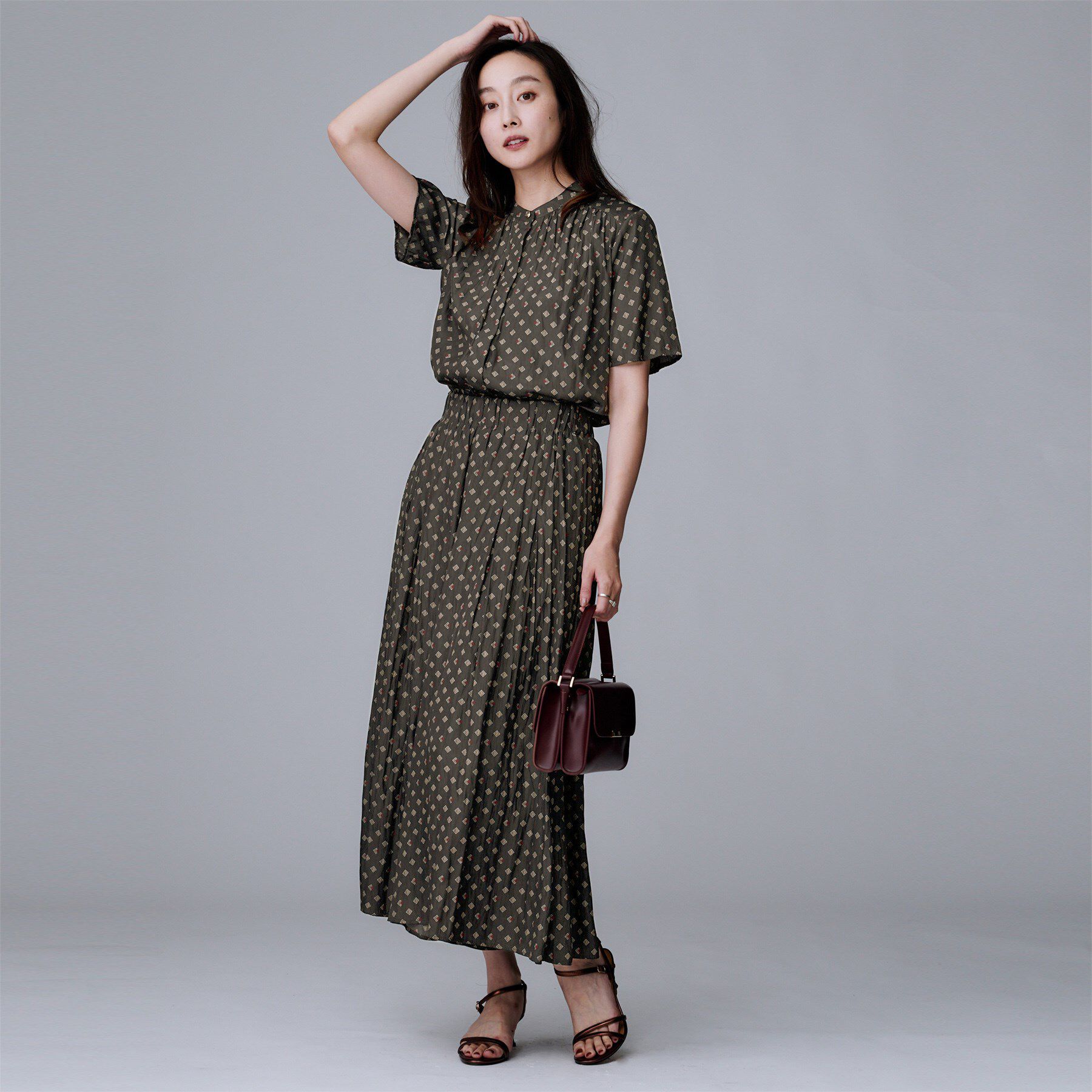 UNTITLED「【セットアップ可/ウエストゴム/リラクシー】スクエアジオメ柄スカーチョ」|その他|