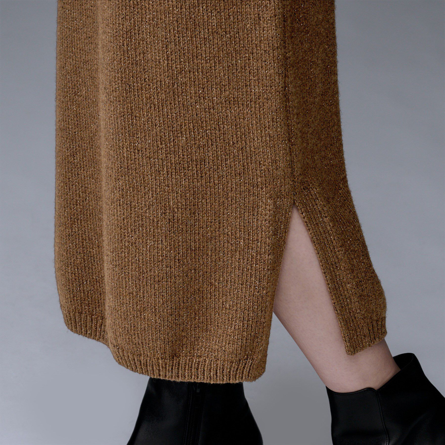 UNTITLED「【セットアップ可/ウエストゴム】ラメニットナロースカート」|スカート|