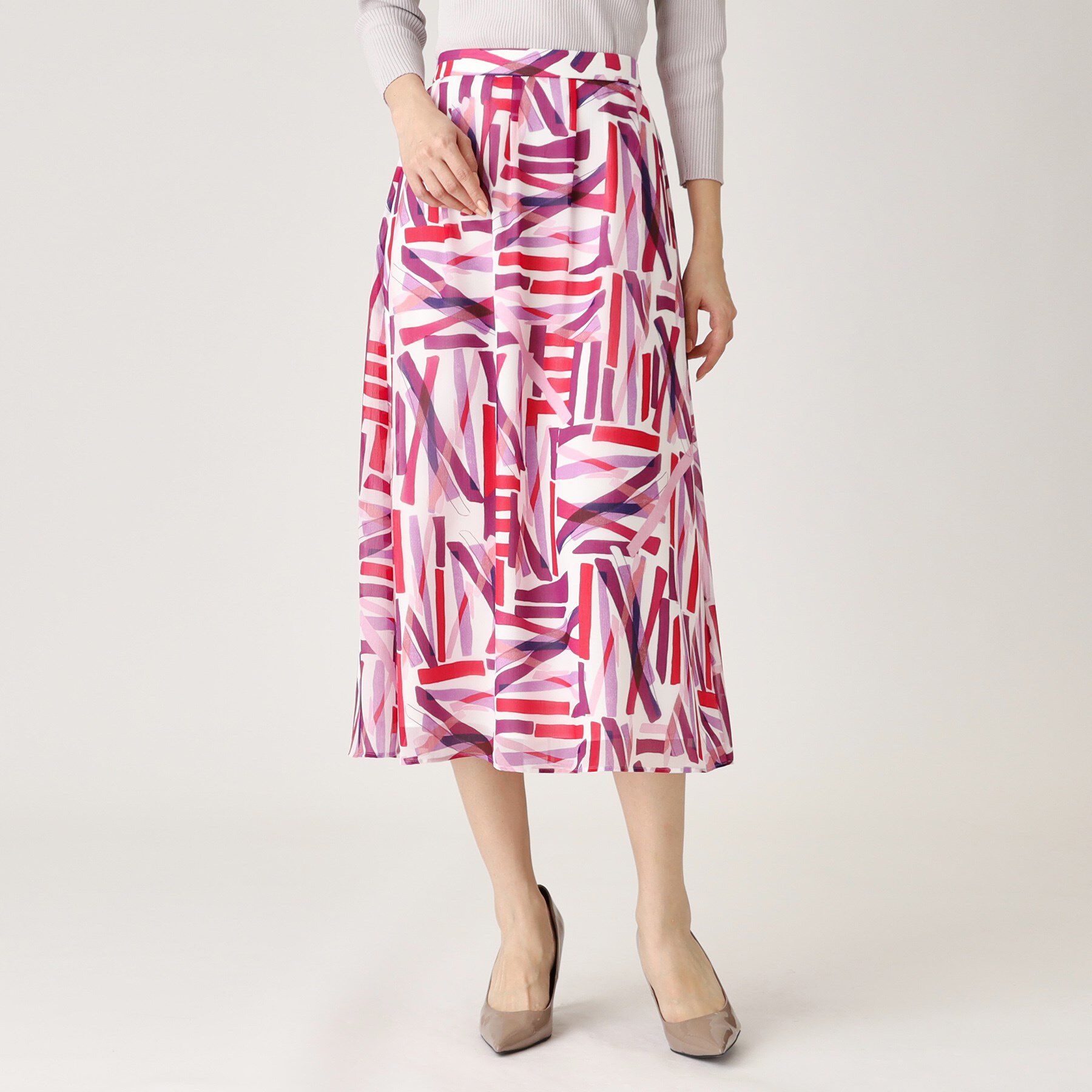 COUP DE CHANCE「【洗える／ウエストゴム】柄スカート」|スカート|