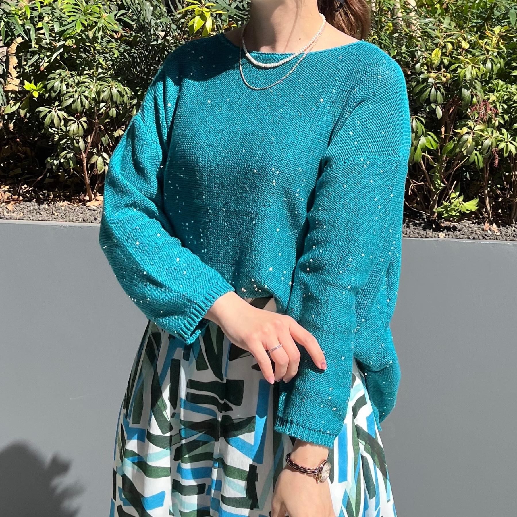 COUP DE CHANCE「【洗える】スパンコールニット」|ニット・セーター|