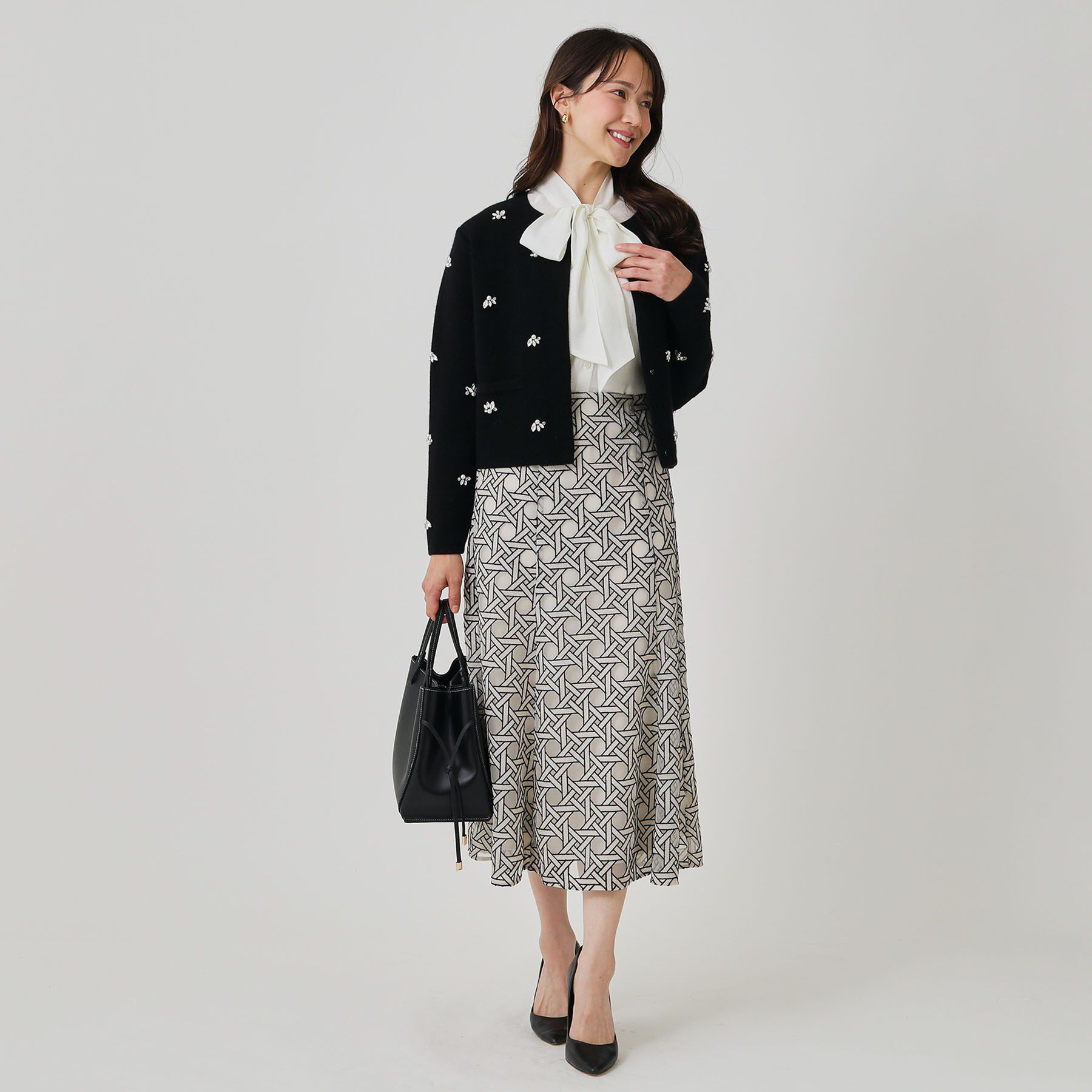 COUP DE CHANCE「【手洗い可】ビジュー付カーディガン」|カーディガン|