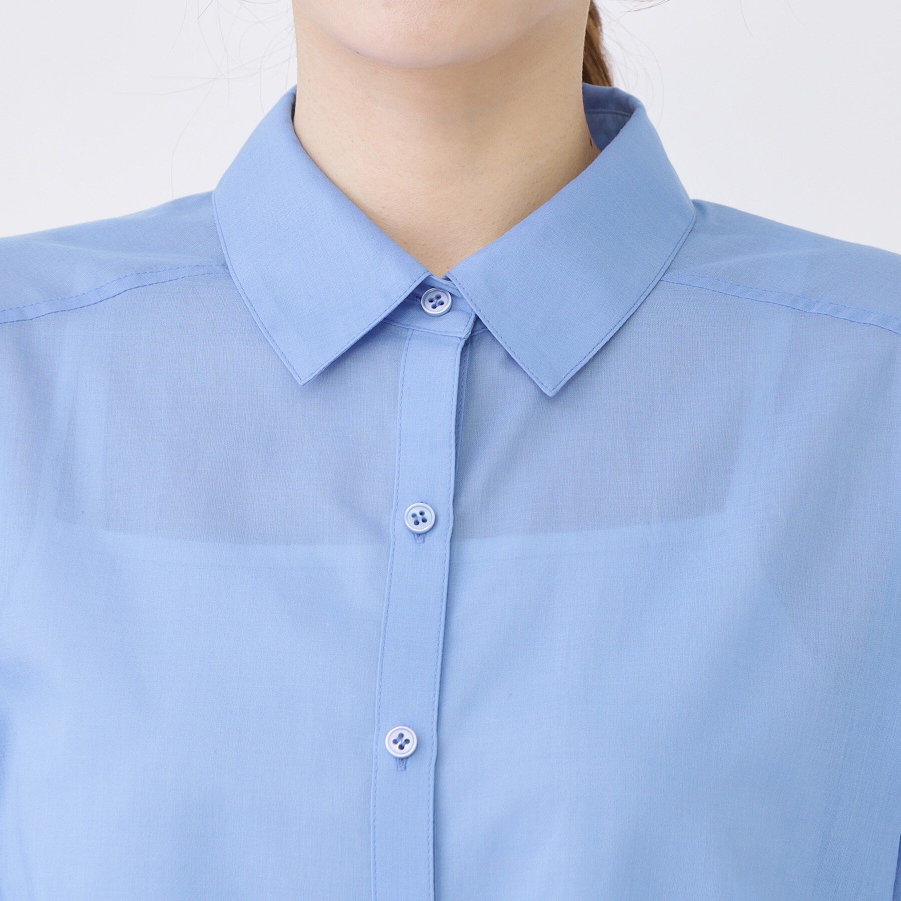 COUP DE CHANCE「【手洗い可／ソフトな風合い】シアーローンシャツ」|シャツ・ブラウス|