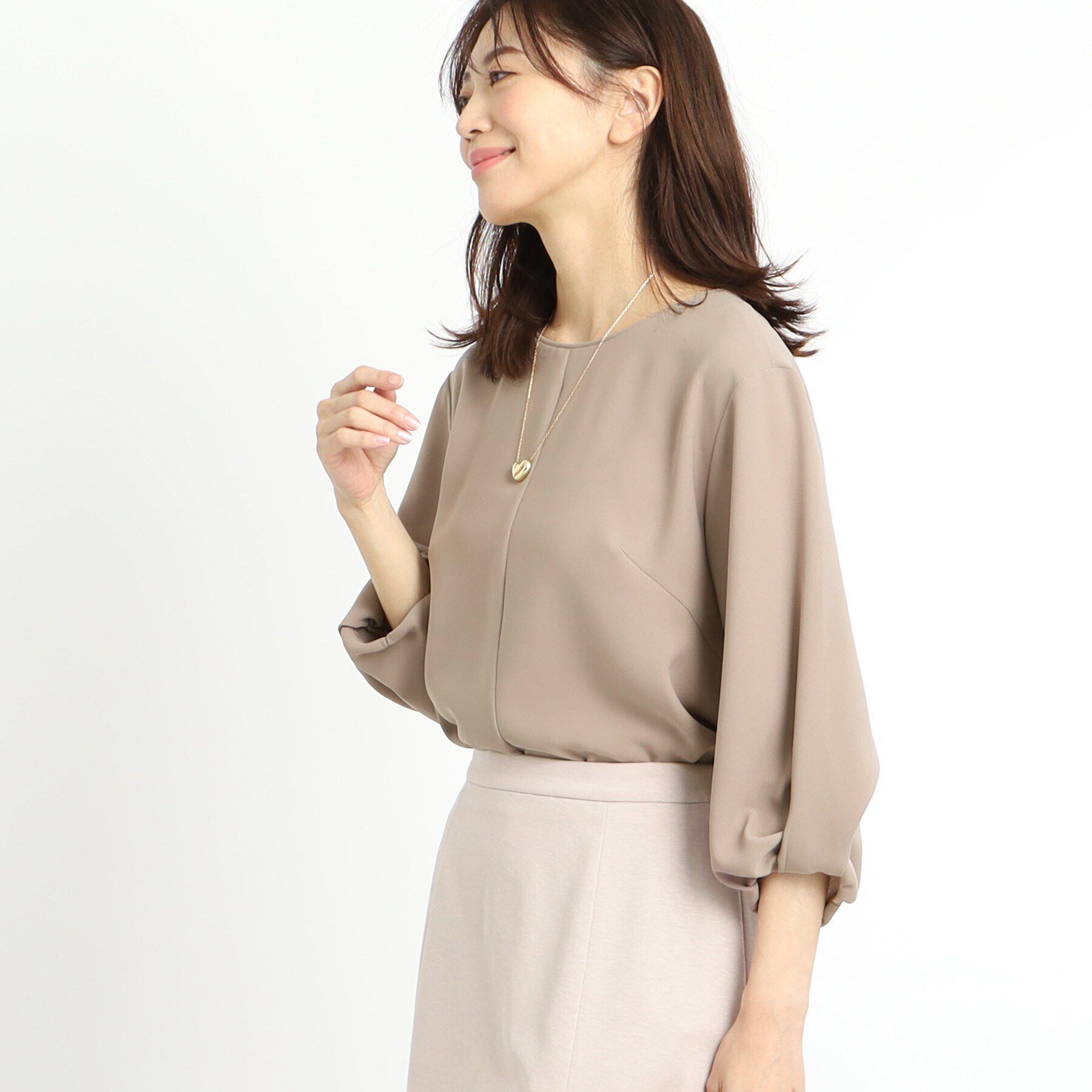 Reflect「【セットアップ可能】バックサテンブラウス」|シャツ・ブラウス|