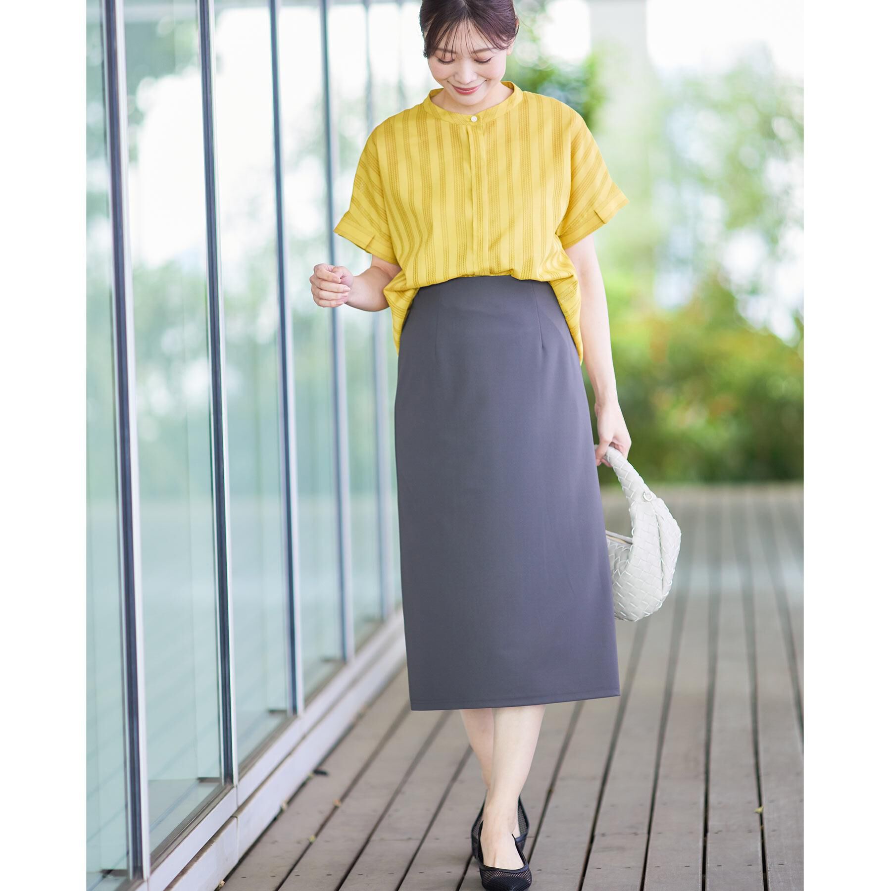 Reflect「【ショルダー付き／長財布も入る！】レザー調メッシュバッグ」|ハンドバッグ|