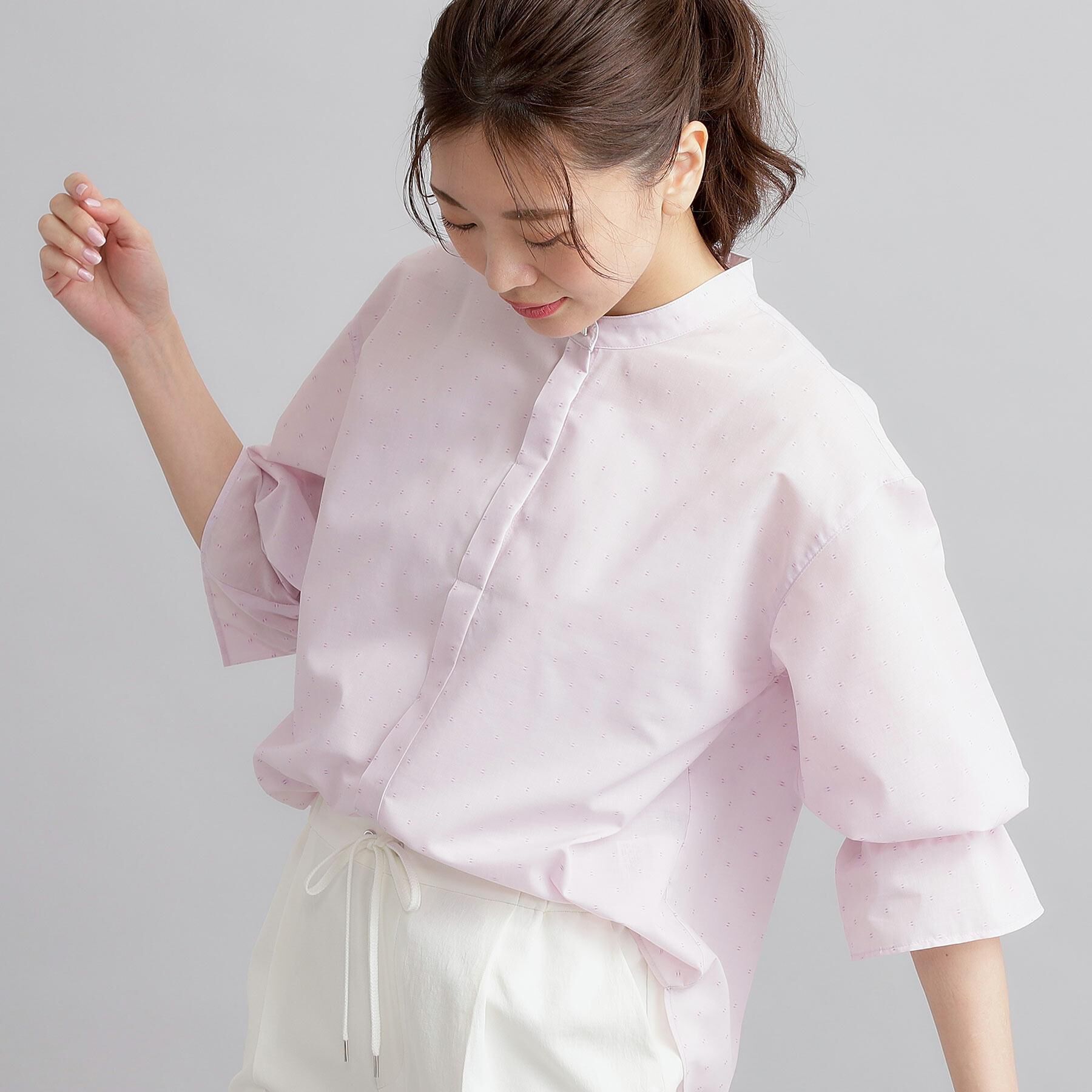 Reflect「【洗える】キャンディースリーブブラウス」|シャツ・ブラウス|ピンク(072)