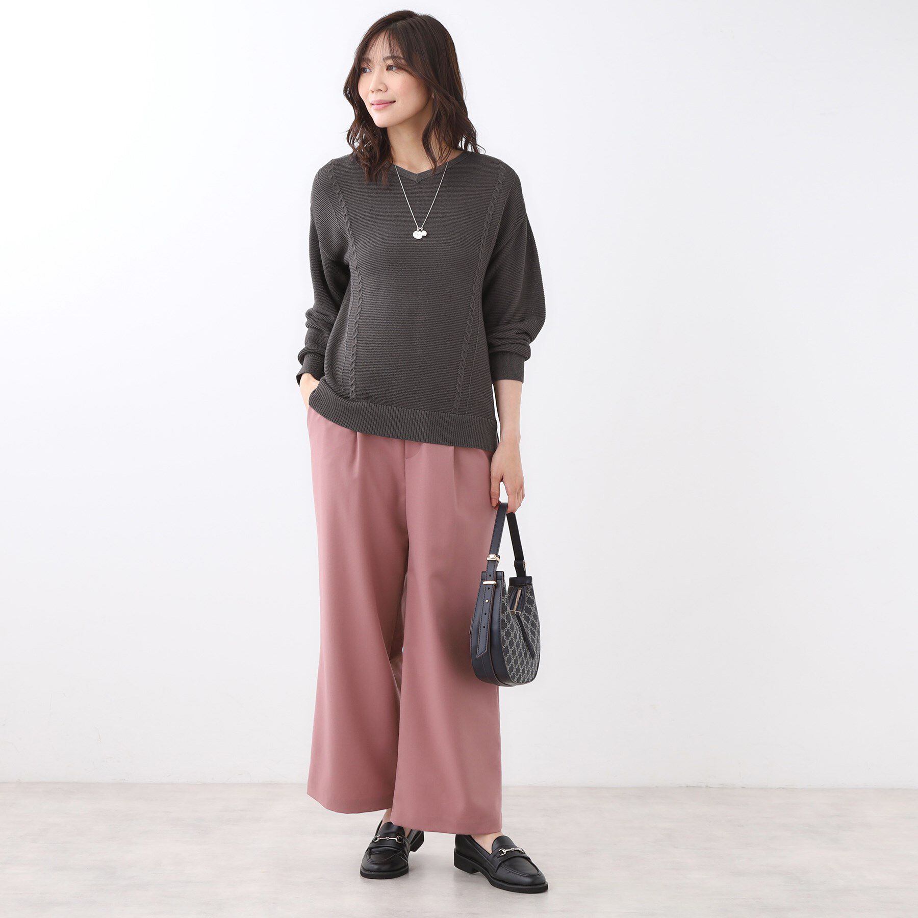 Reflect「【パンツ合わせにぴったり◎】ゆったりオフボディニット」|ニット・セーター|
