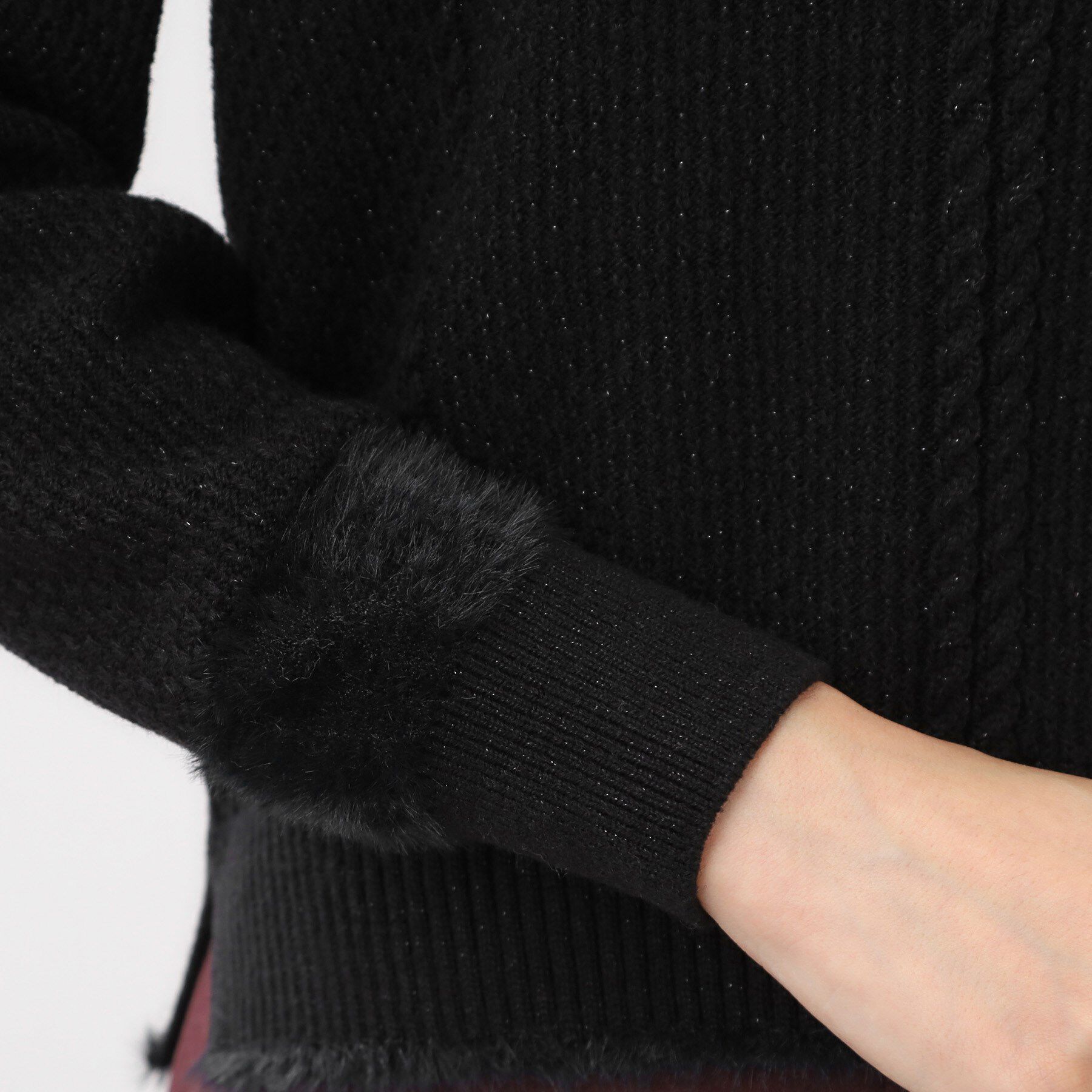 Reflect「【ほんのりラメ感◎】ケーブル柄ニット」|ニット・セーター|