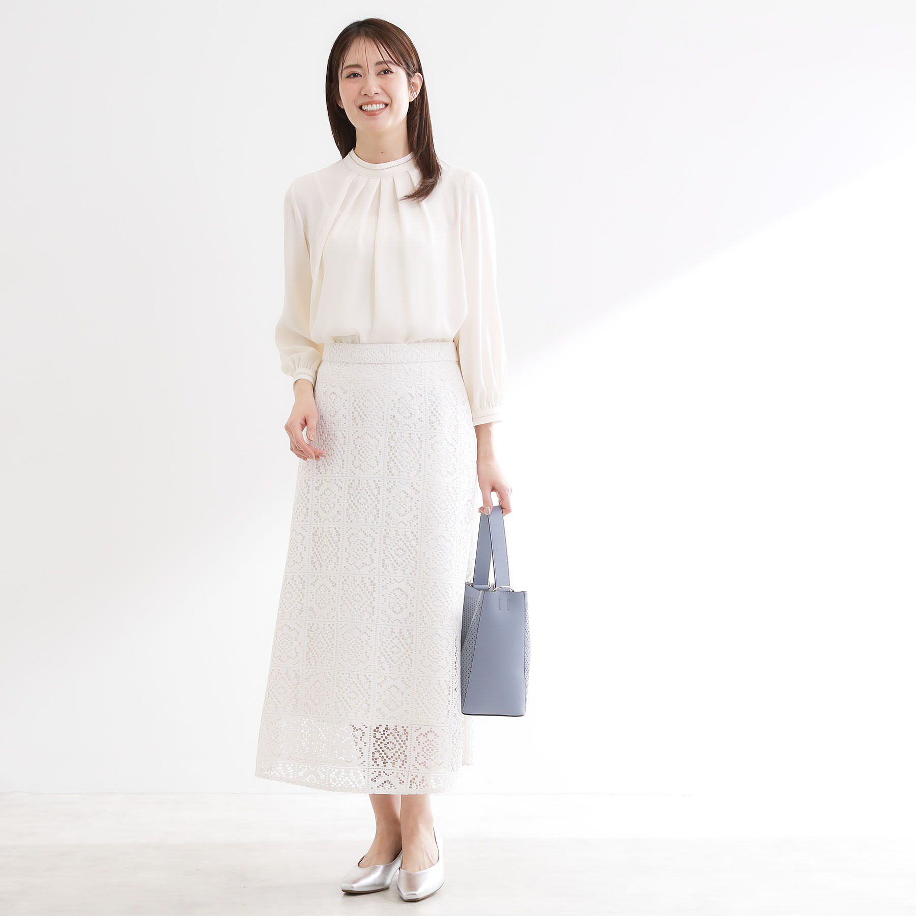 Reflect「タックスタンドカラーブラウス」|シャツ・ブラウス|