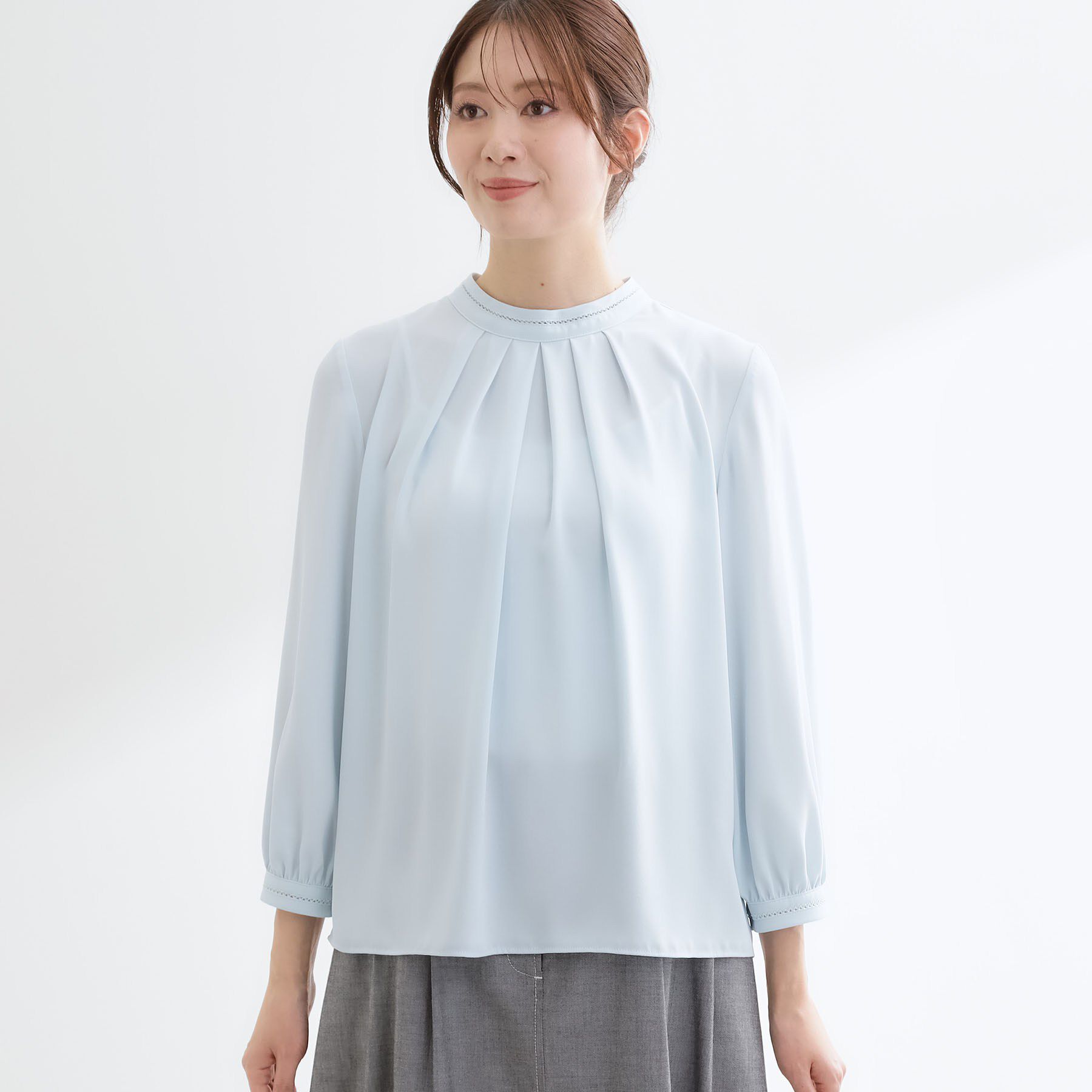 Reflect「タックスタンドカラーブラウス」|シャツ・ブラウス|