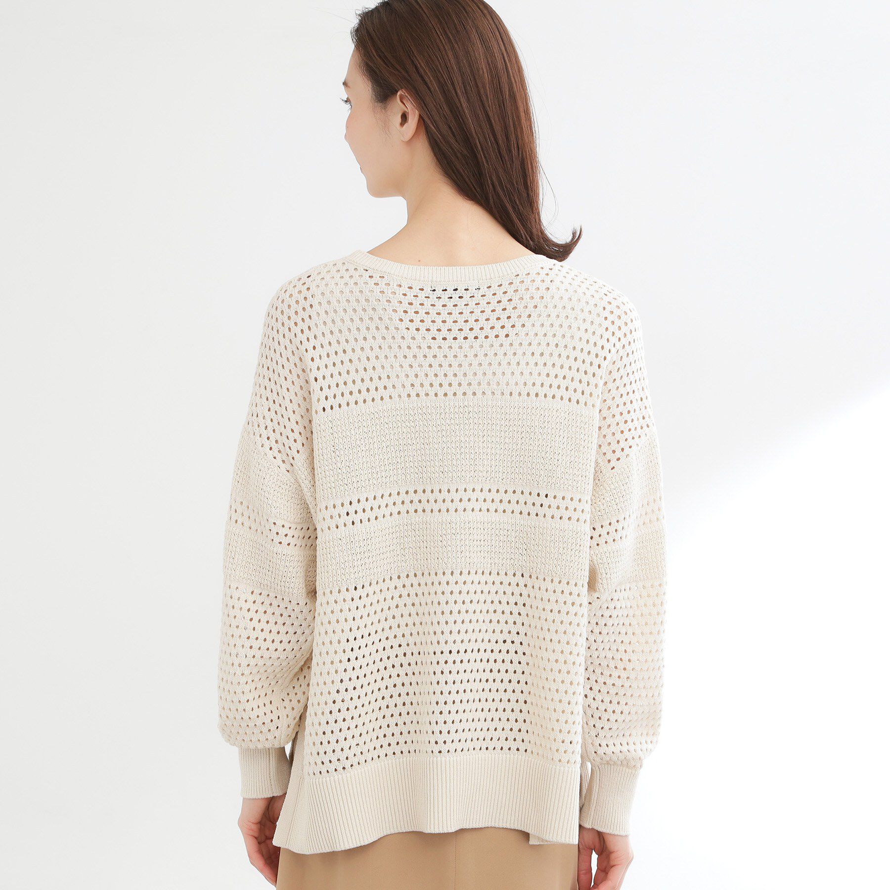 Reflect「【レイヤードにおすすめ◎】メッシュ風ドライタッチニット」|ニット・セーター|