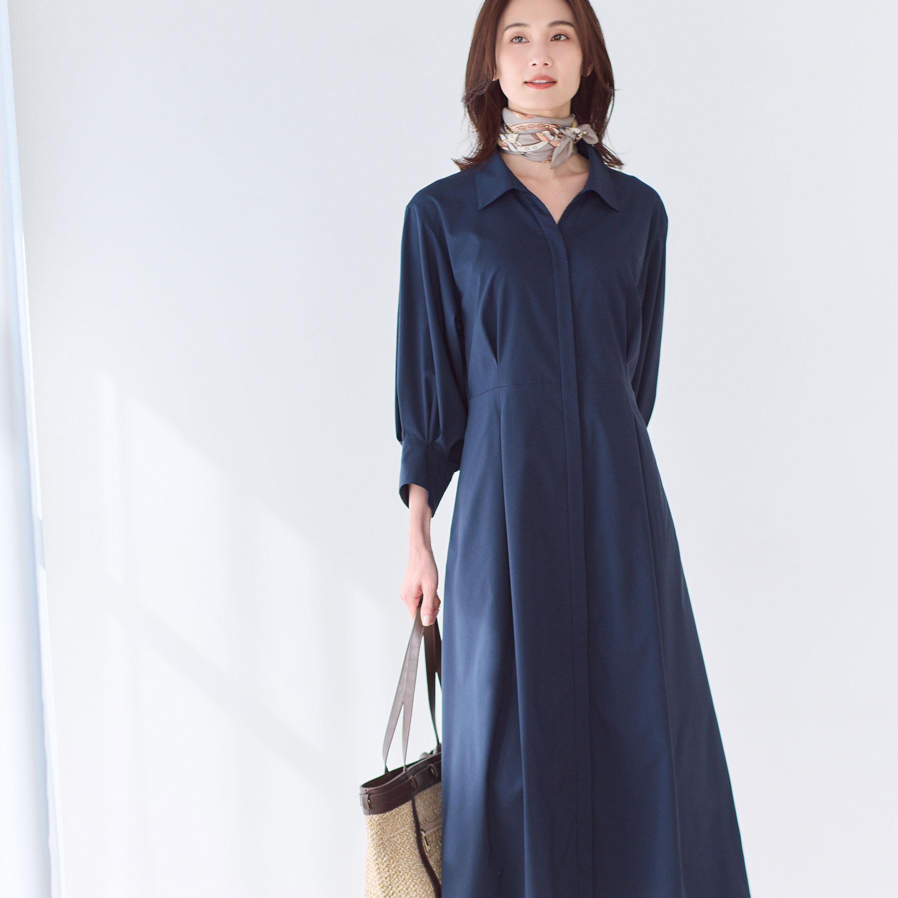 Reflect「タイプライターシャツロングワンピース」|ワンピース|