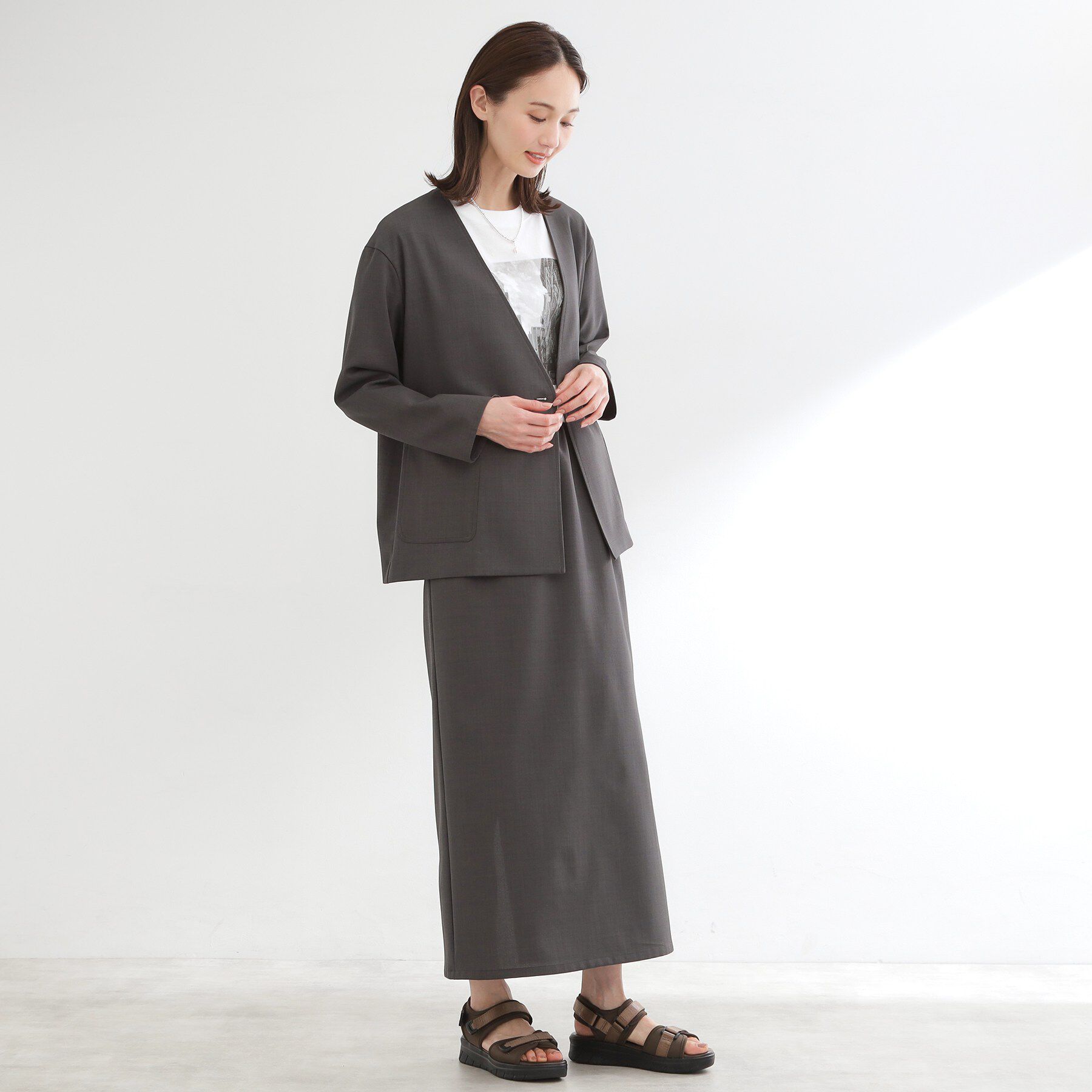 Reflect「【単品使い◎】ジャケット＋ナロースカートセット」|スーツ|