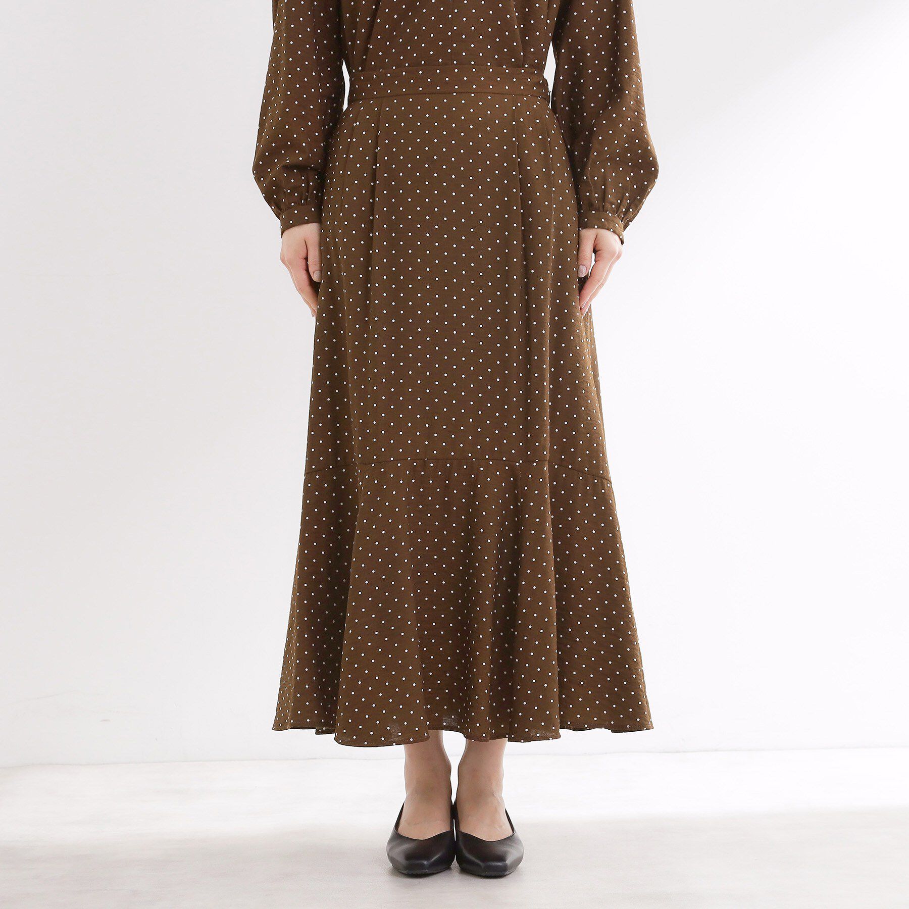 Reflect「【セットアップ可】ドット柄ワッシャースカート」|スカート|