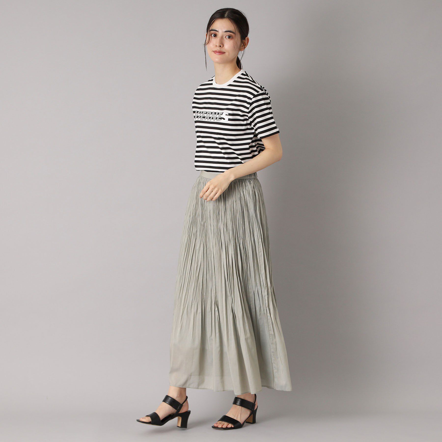 DRESSTERIOR「【接触冷感/抗菌防臭/消臭】アイスクリアコットン VIERNESロゴボーダーT」|Tシャツ・カットソー|