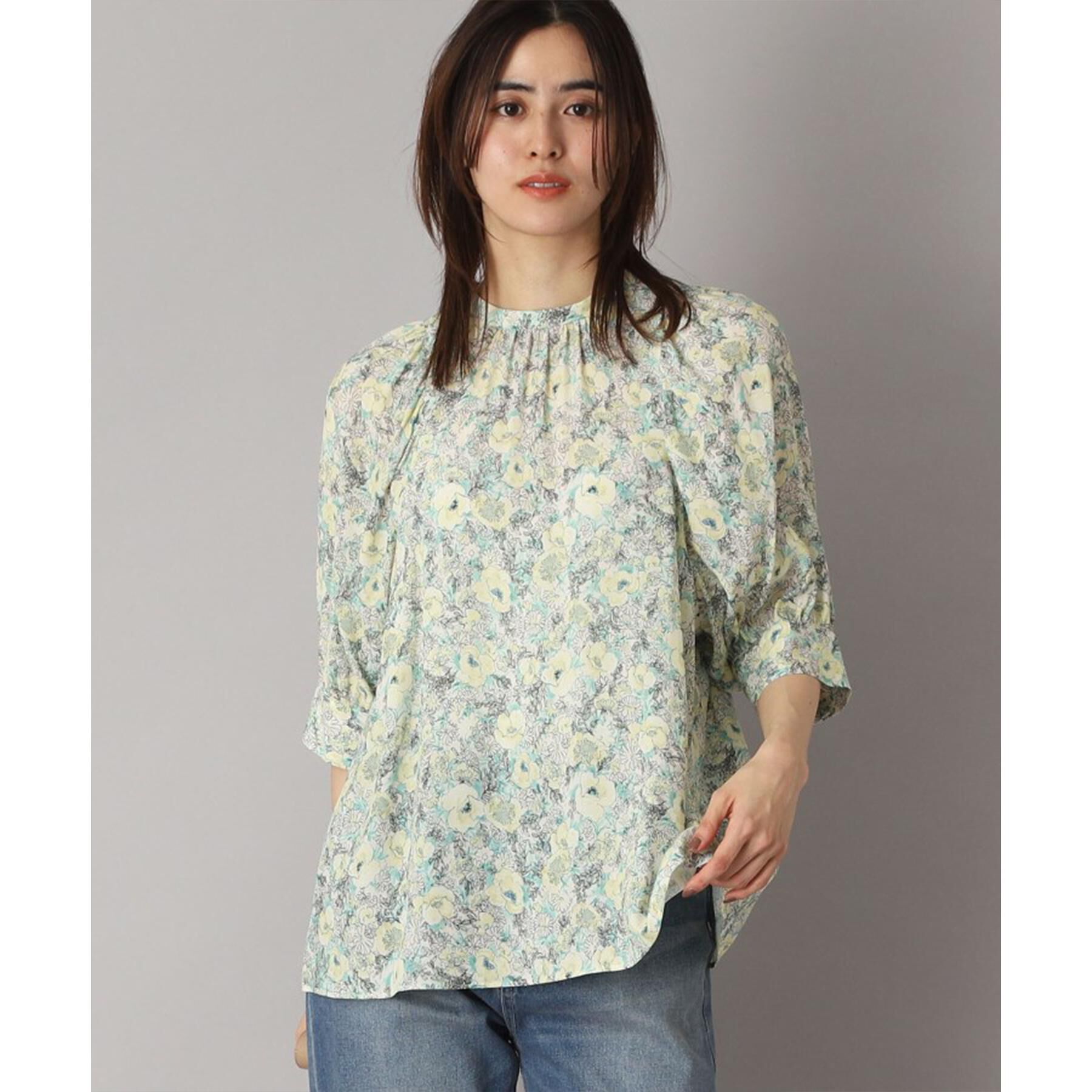 DRESSTERIOR「【着映え／花柄】フラワープリントボリュームスリーブブラウス」|シャツ・ブラウス|