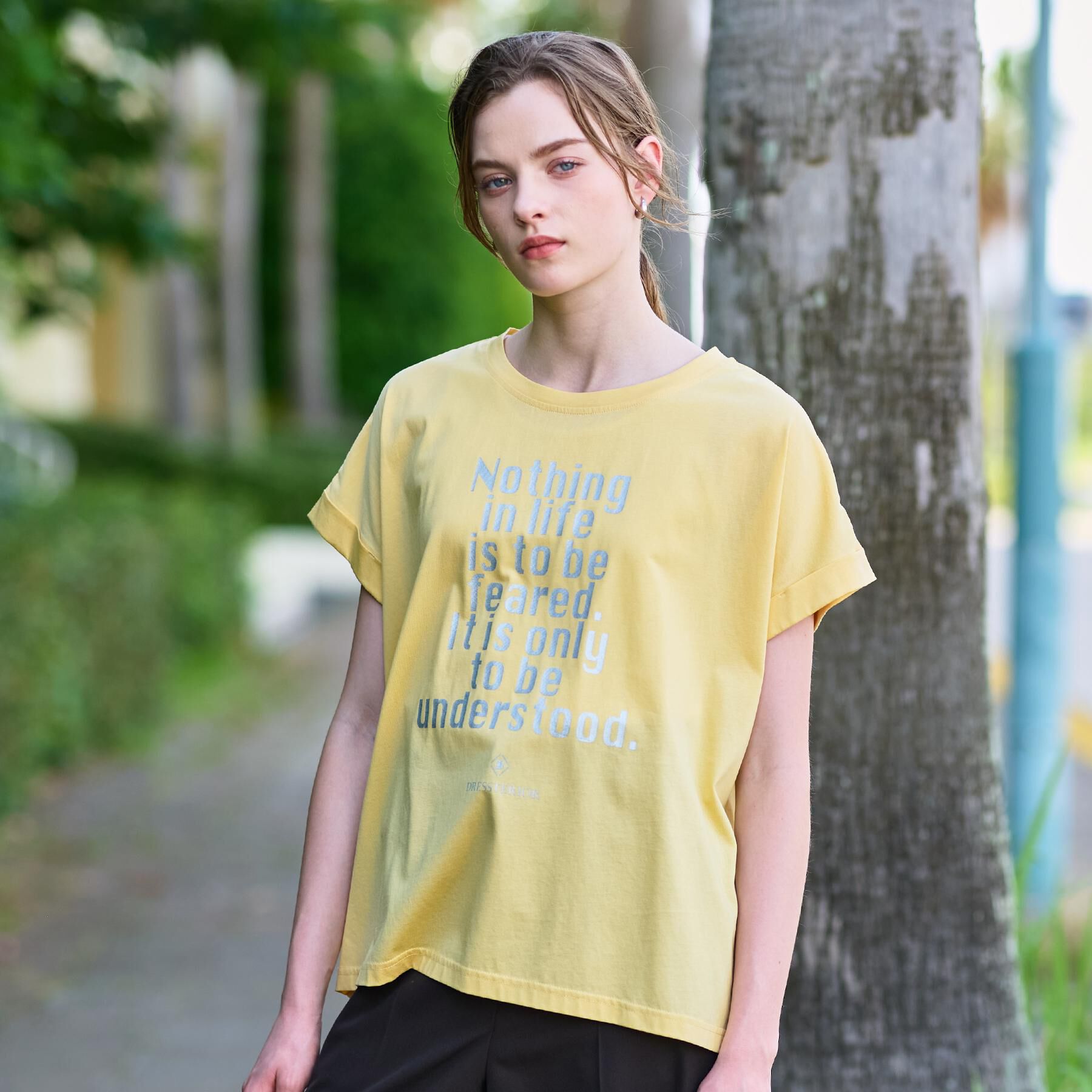 DRESSTERIOR「箔PTドルマンスリーブロゴTシャツ」|Tシャツ・カットソー|