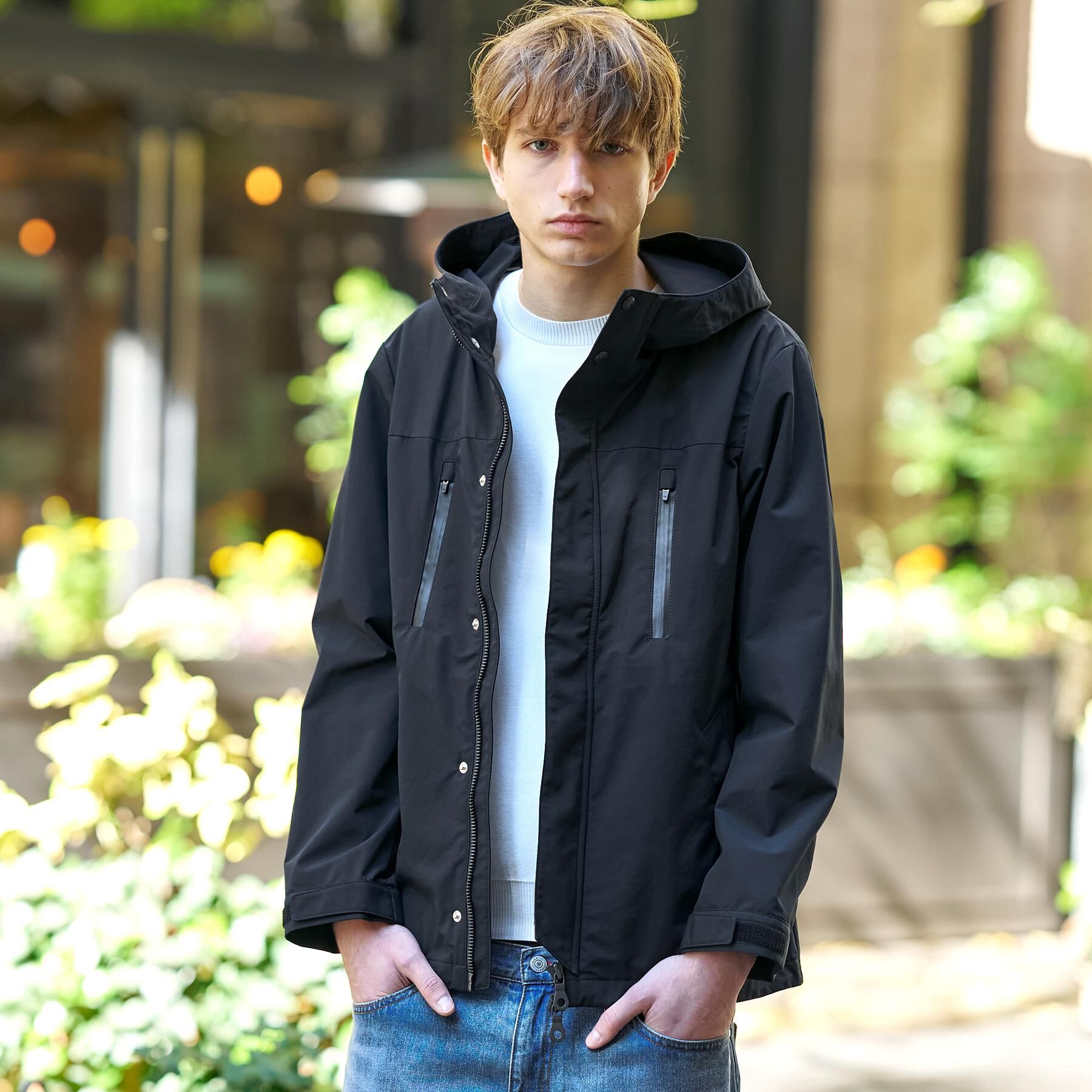 DRESSTERIOR「【防水/透湿素材/ウォッシャブル】ウォータープルーフ マウンテンパーカー」|ブルゾン・スタジャン|ブラック(019)