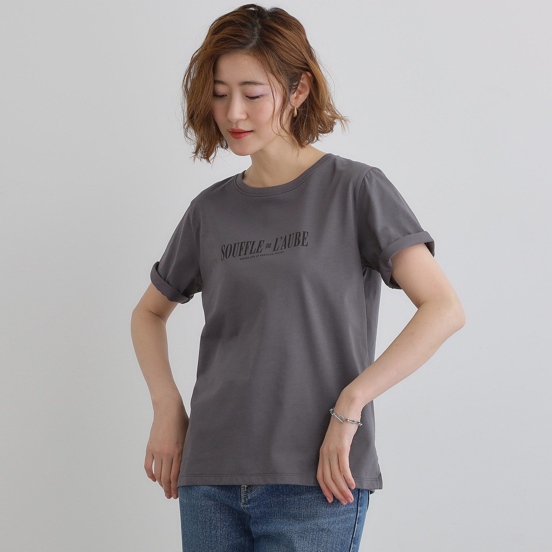 grove「【UVカット・接触冷感】ベーシックロゴTシャツ」|Tシャツ・カットソー|