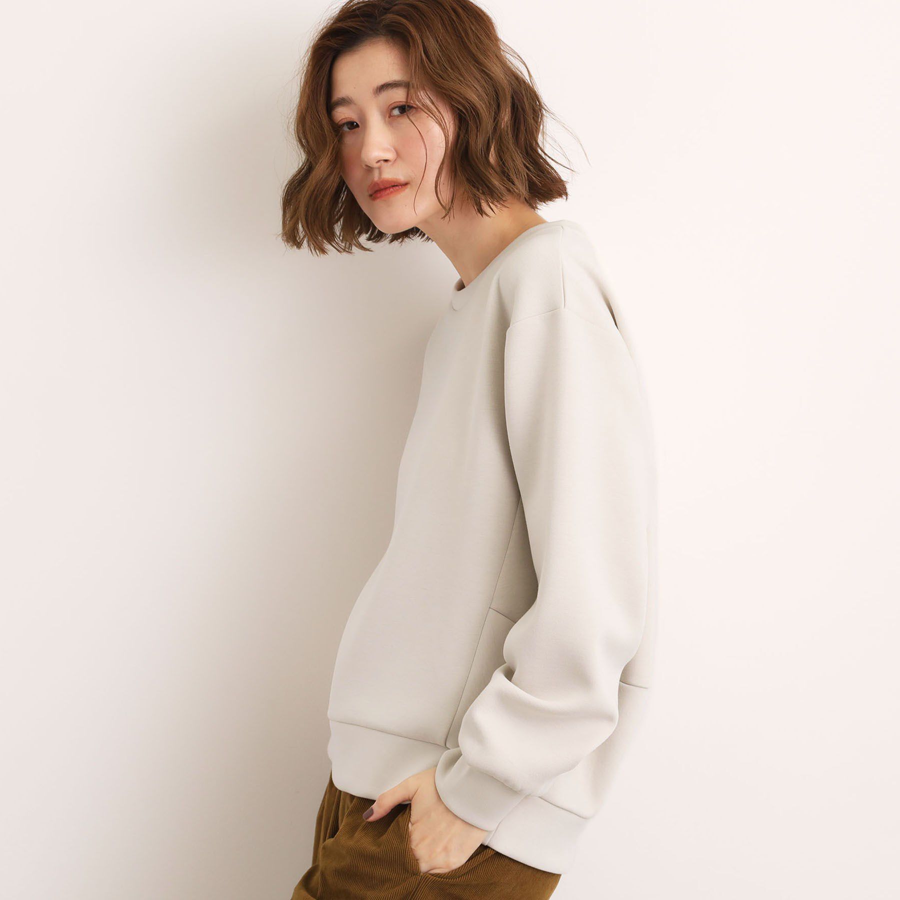 grove「ダンボールコクーンシルエットプルオーバー」|パーカー|オフホワイト(003