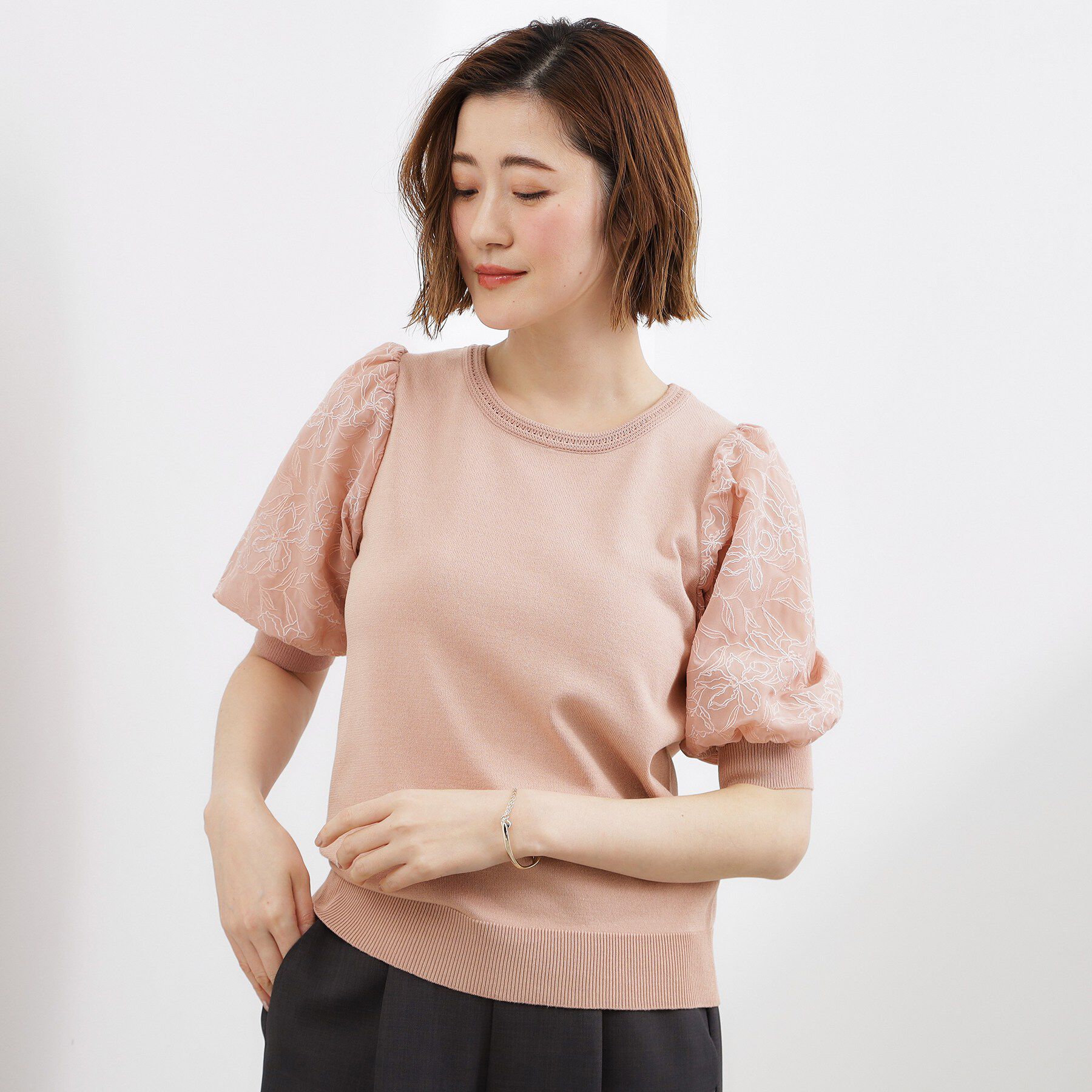 grove「一枚で着映える大人の袖コンシャスニット」|ニット・セーター|