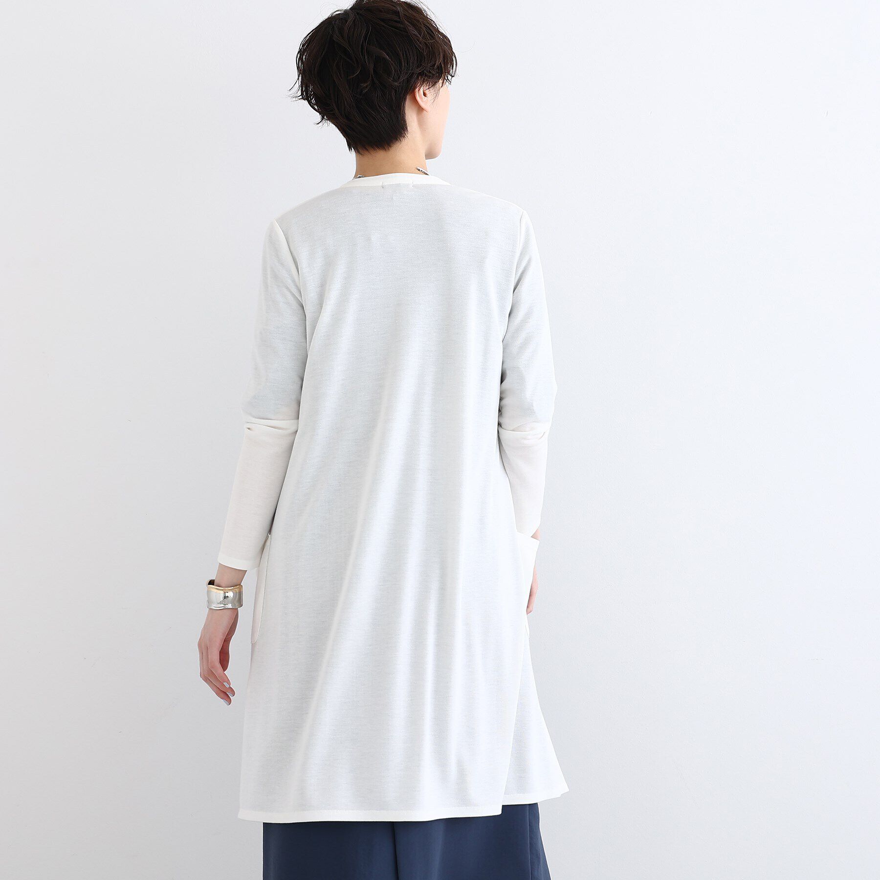 INDIVI「【洗える/UVケア/接触冷感/日本製】定番！ロング丈カーディガン」|カーディガン|