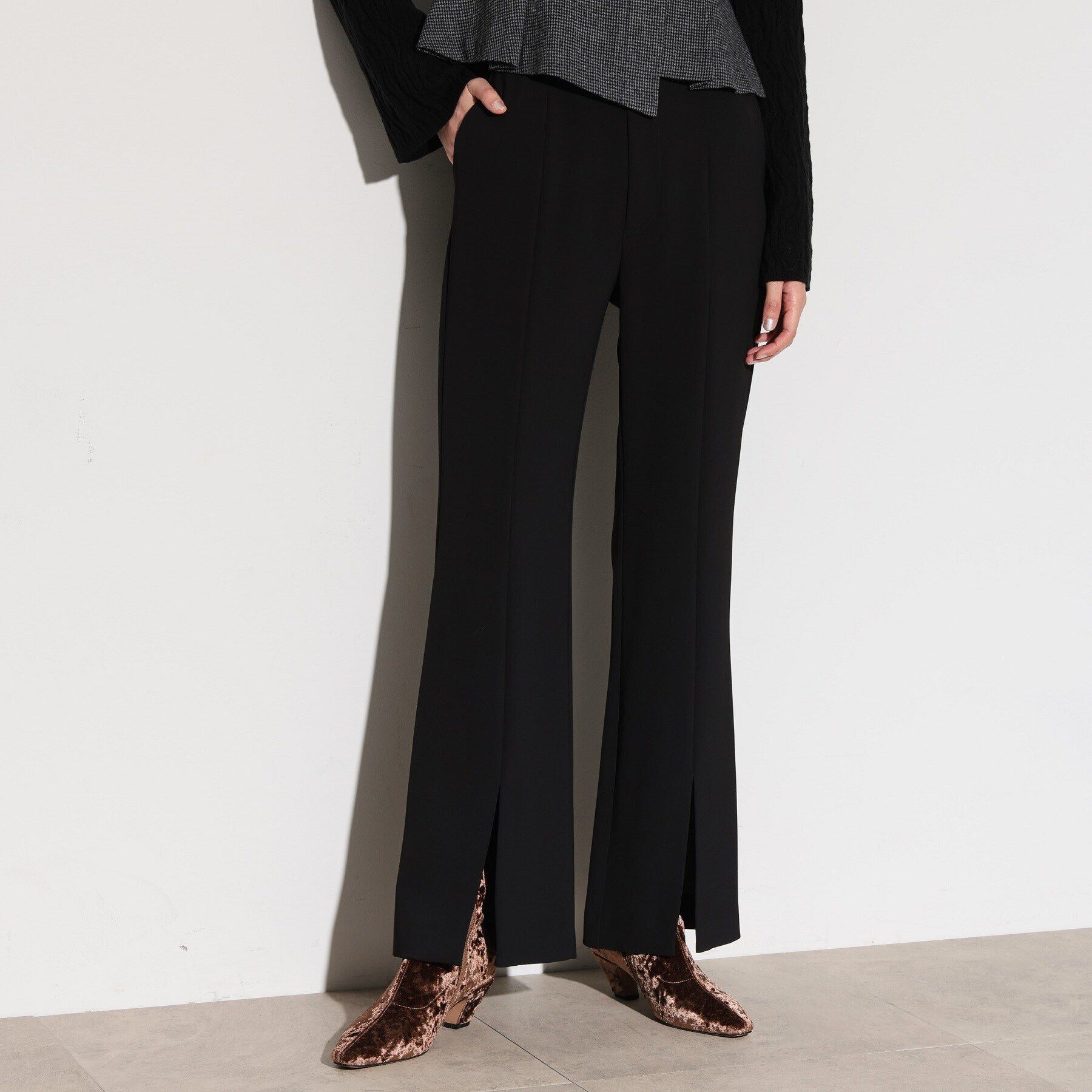 GALLEST「フレアスリットパンツ」|その他|ﾌﾞﾗｯｸ(019)