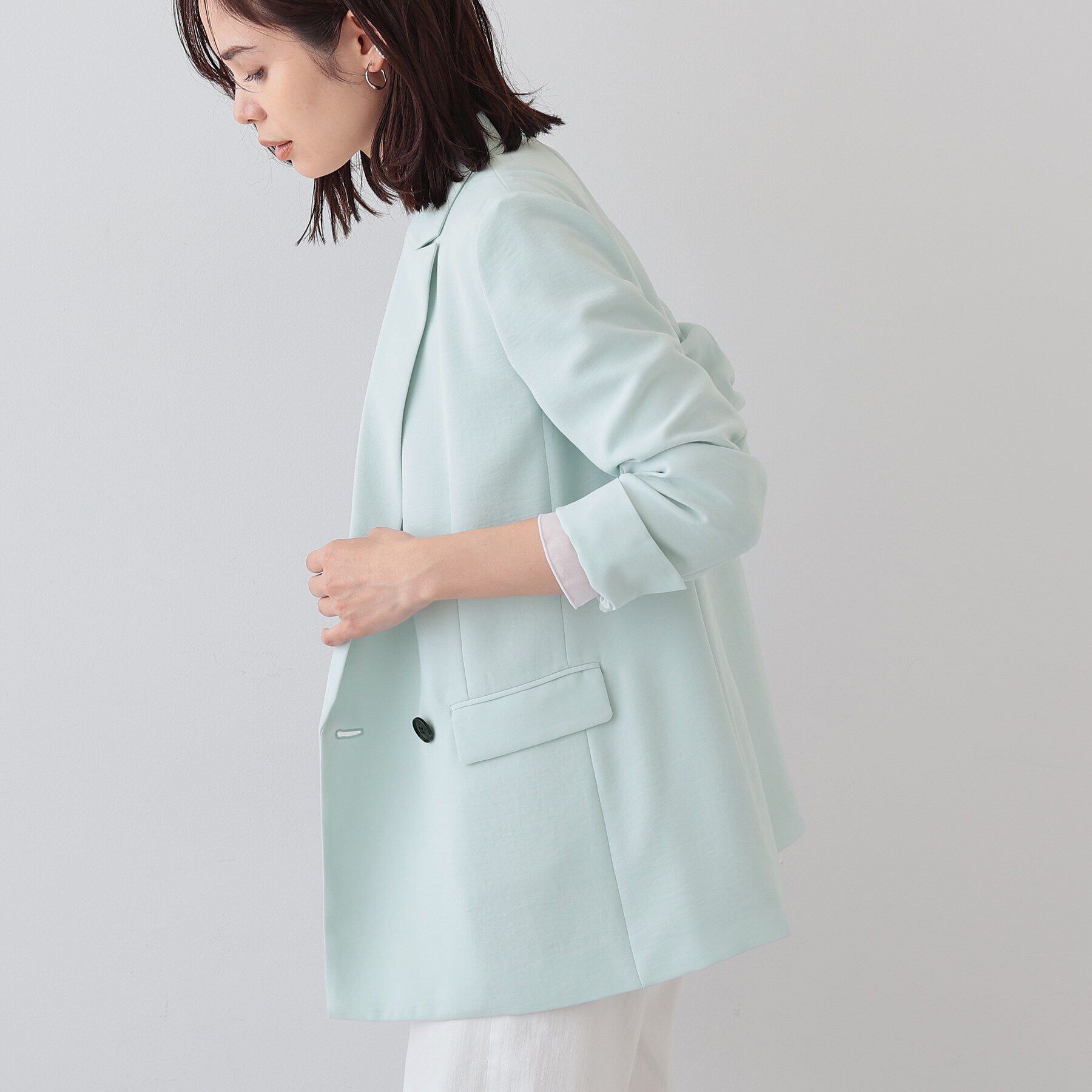 INDIVI「【着る日傘/遮熱/UVケア】ダブルジャケット」|スーツ|