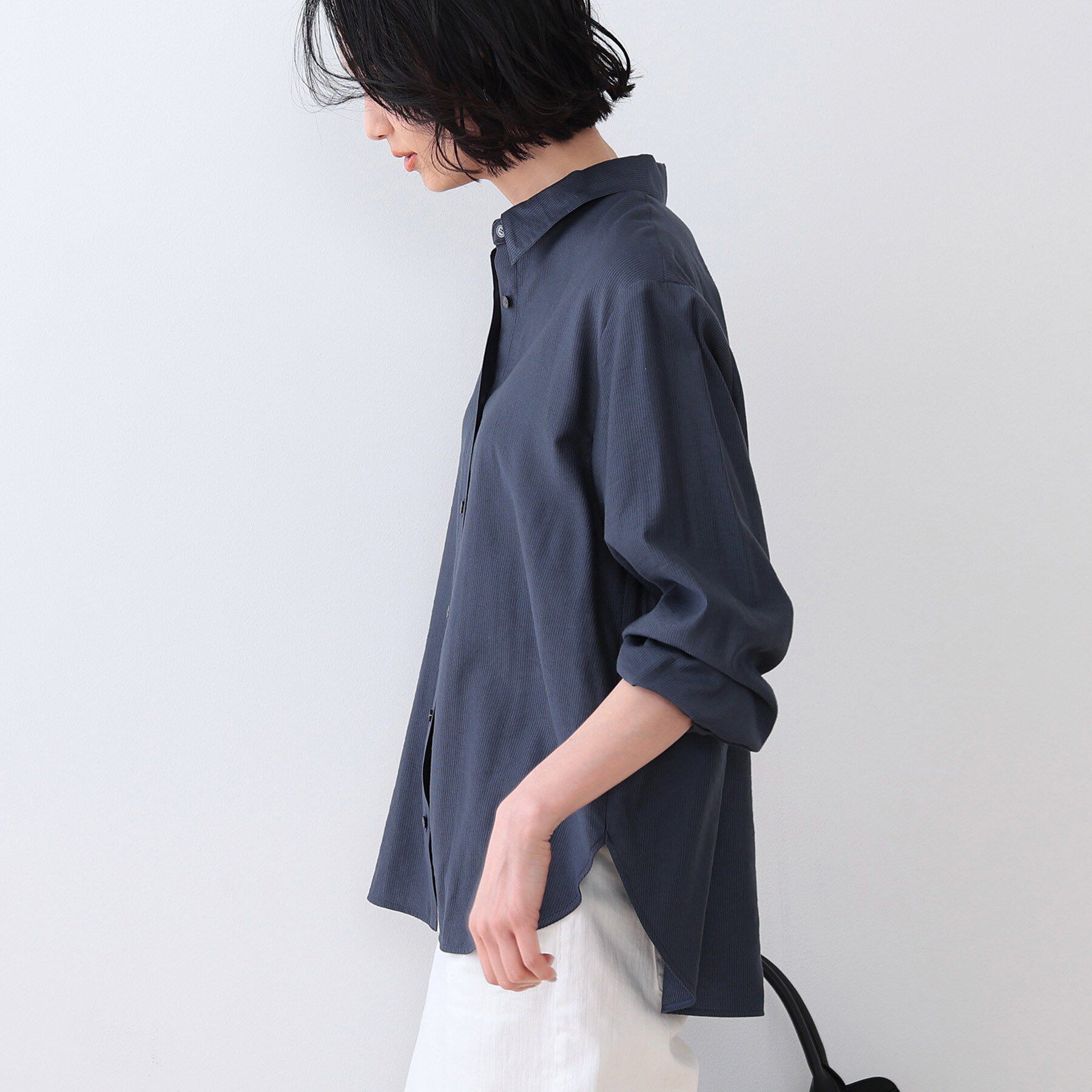 INDIVI「【洗える／シアー】ドビーストライプシャツ」|シャツ・ブラウス|