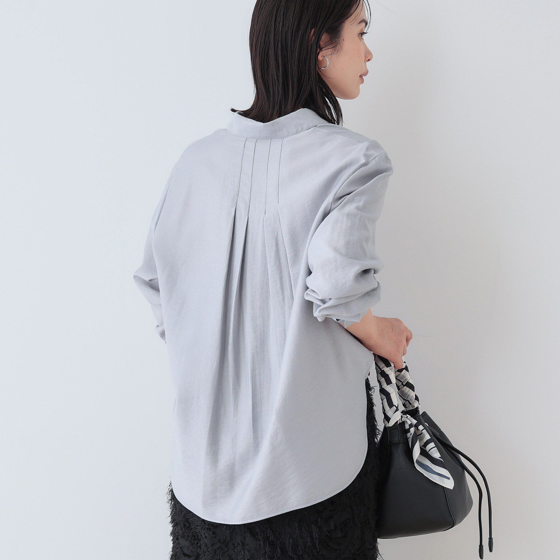 INDIVI「【洗える／シアー】ドビーストライプシャツ」|シャツ・ブラウス|