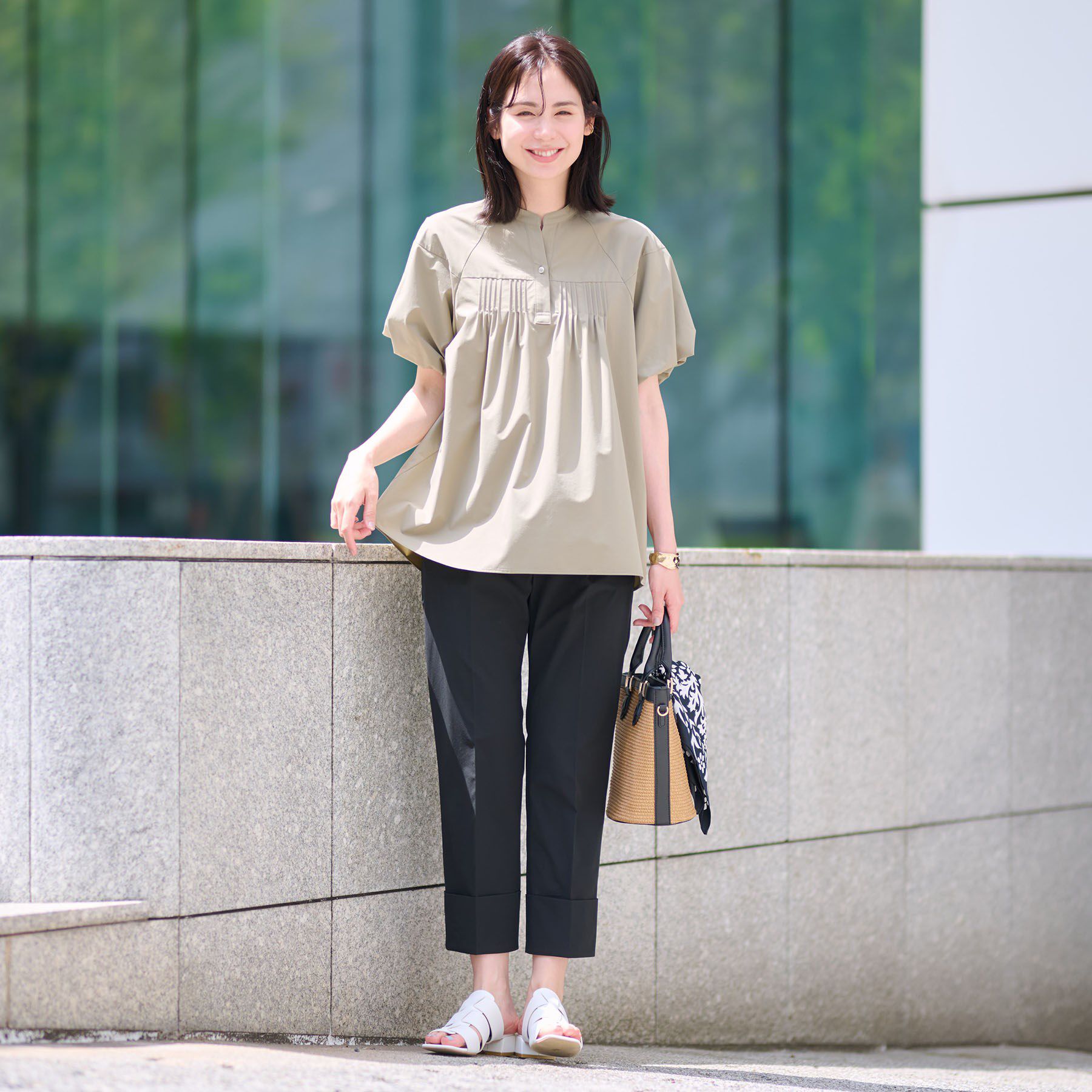 INDIVI「【通気性◎撥水／UV／SETUP可能】アクティブパンツ」|その他|