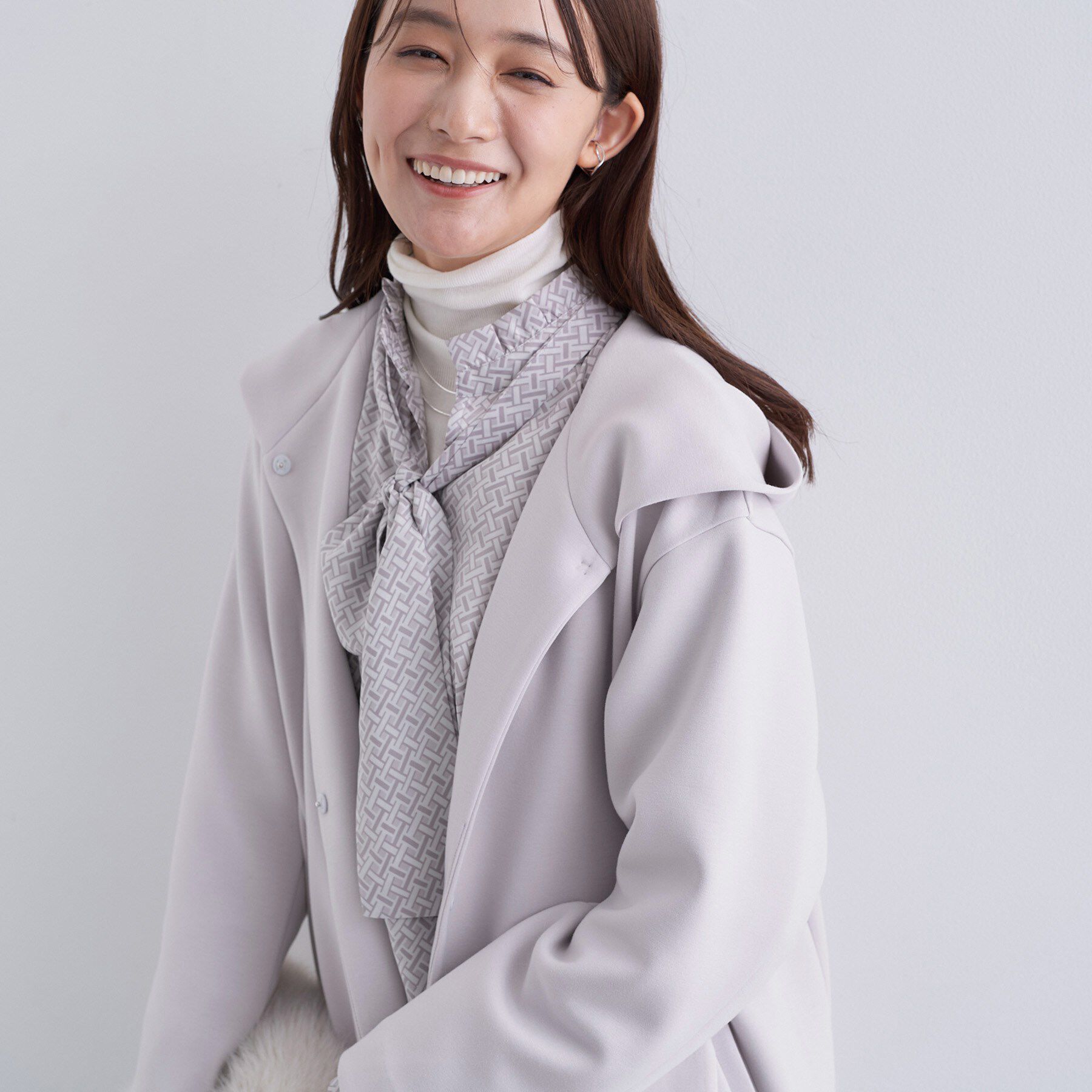 INDIVI「【軽羽織り】フーディーライトコート」|ブルゾン・スタジャン|