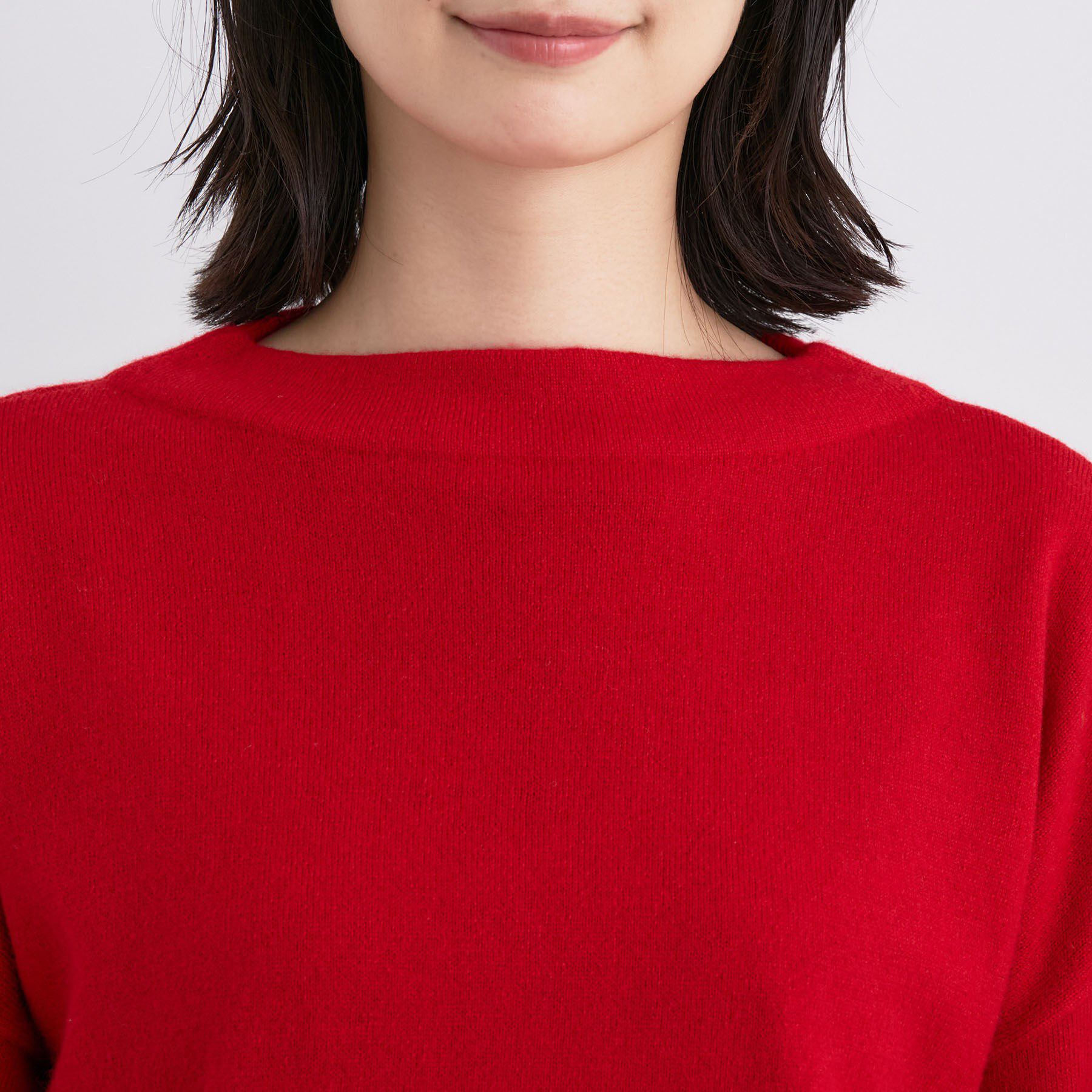 INDIVI「【洗える／カシミヤ混】ボトルネック ドルマンスリーブニット」|ニット・セーター|