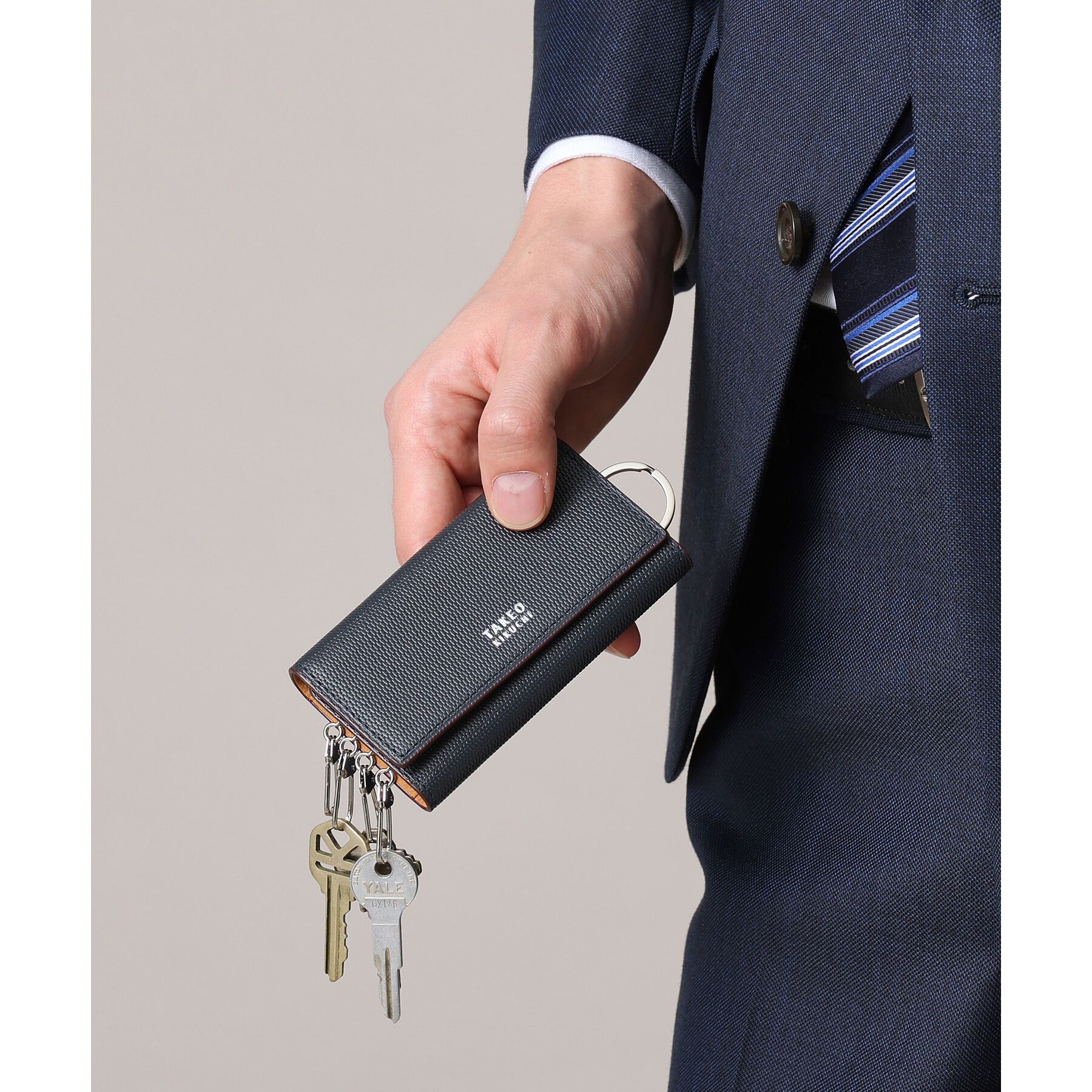 TAKEO KIKUCHI「【ソフト＆ナチュラル】ミニメッシュ レザー キーケース」|キーケース|