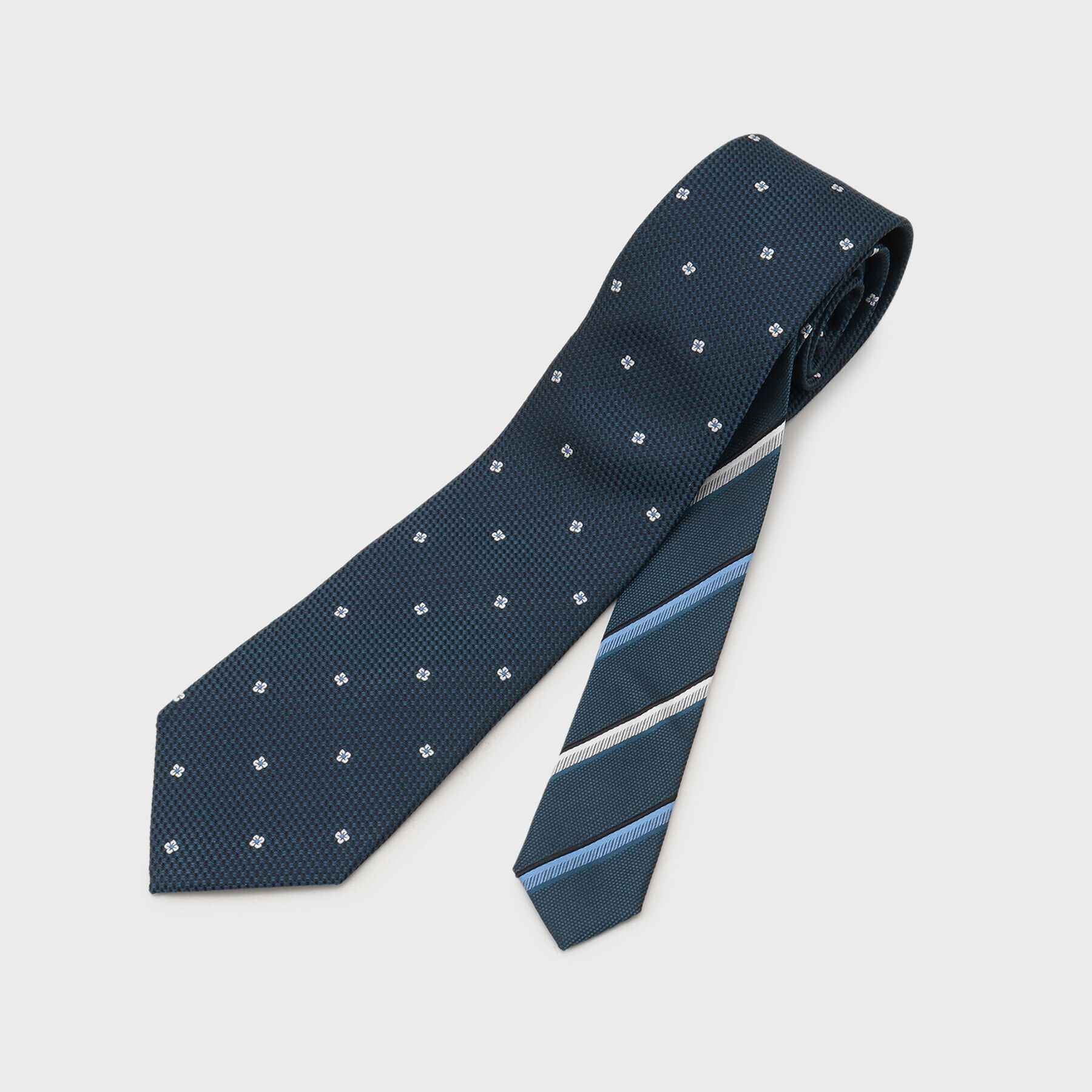 TAKEO KIKUCHI「フラワードットネクタイ＆タイバー カラーBOXセット」|ネクタイ・蝶ネクタイ|