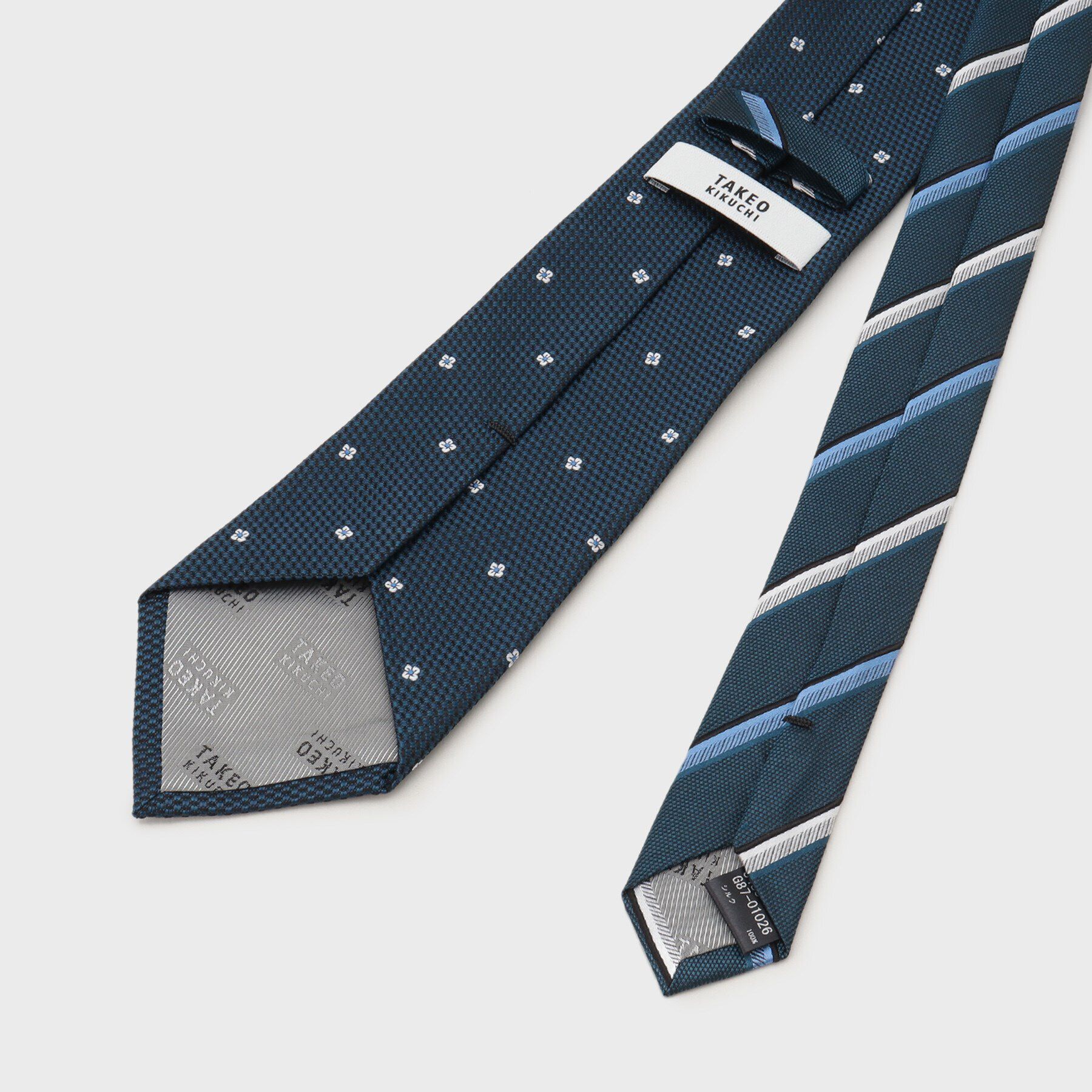 TAKEO KIKUCHI「フラワードットネクタイ＆タイバー カラーBOXセット」|ネクタイ・蝶ネクタイ|