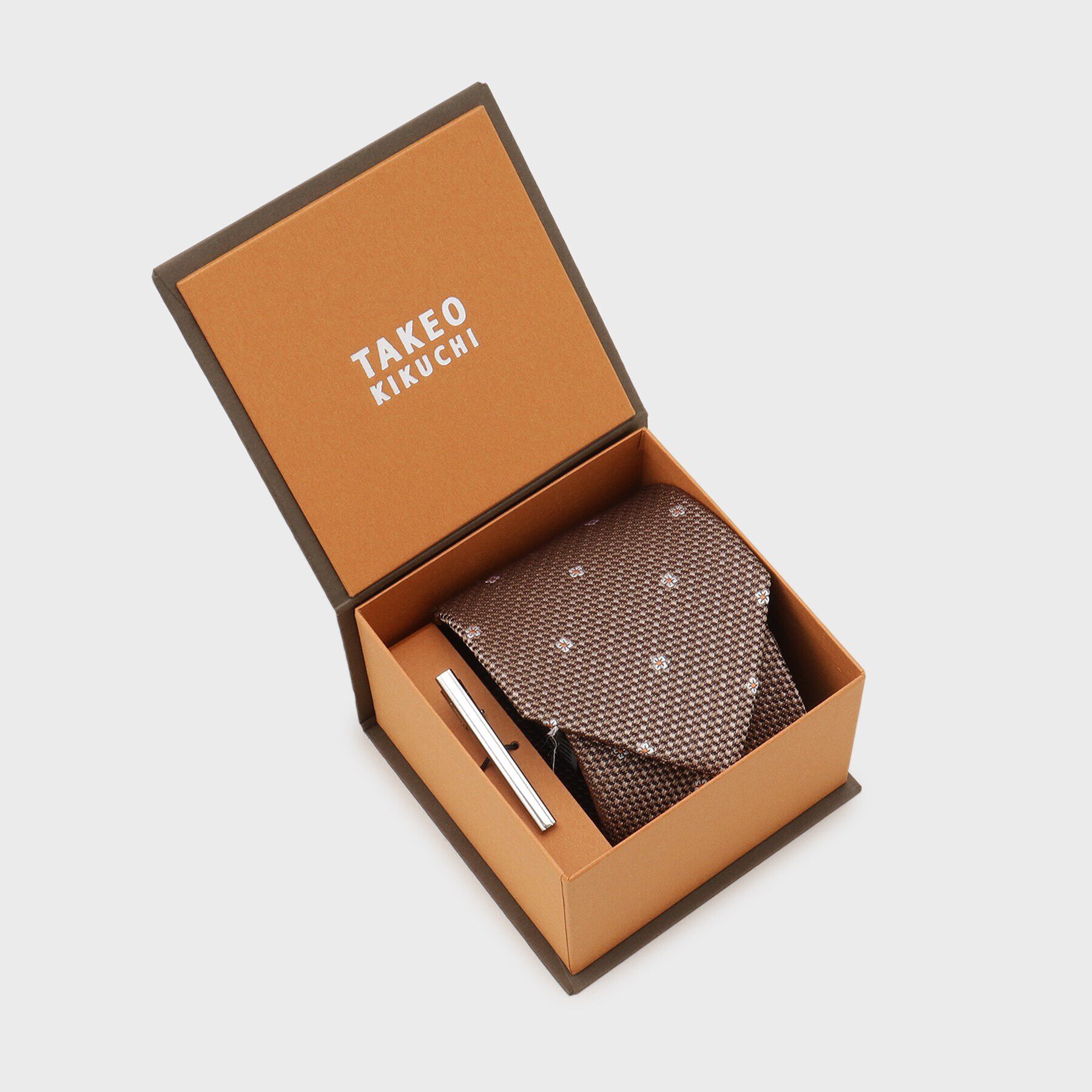 TAKEO KIKUCHI「フラワードットネクタイ＆タイバー カラーBOXセット」|ネクタイ・蝶ネクタイ|