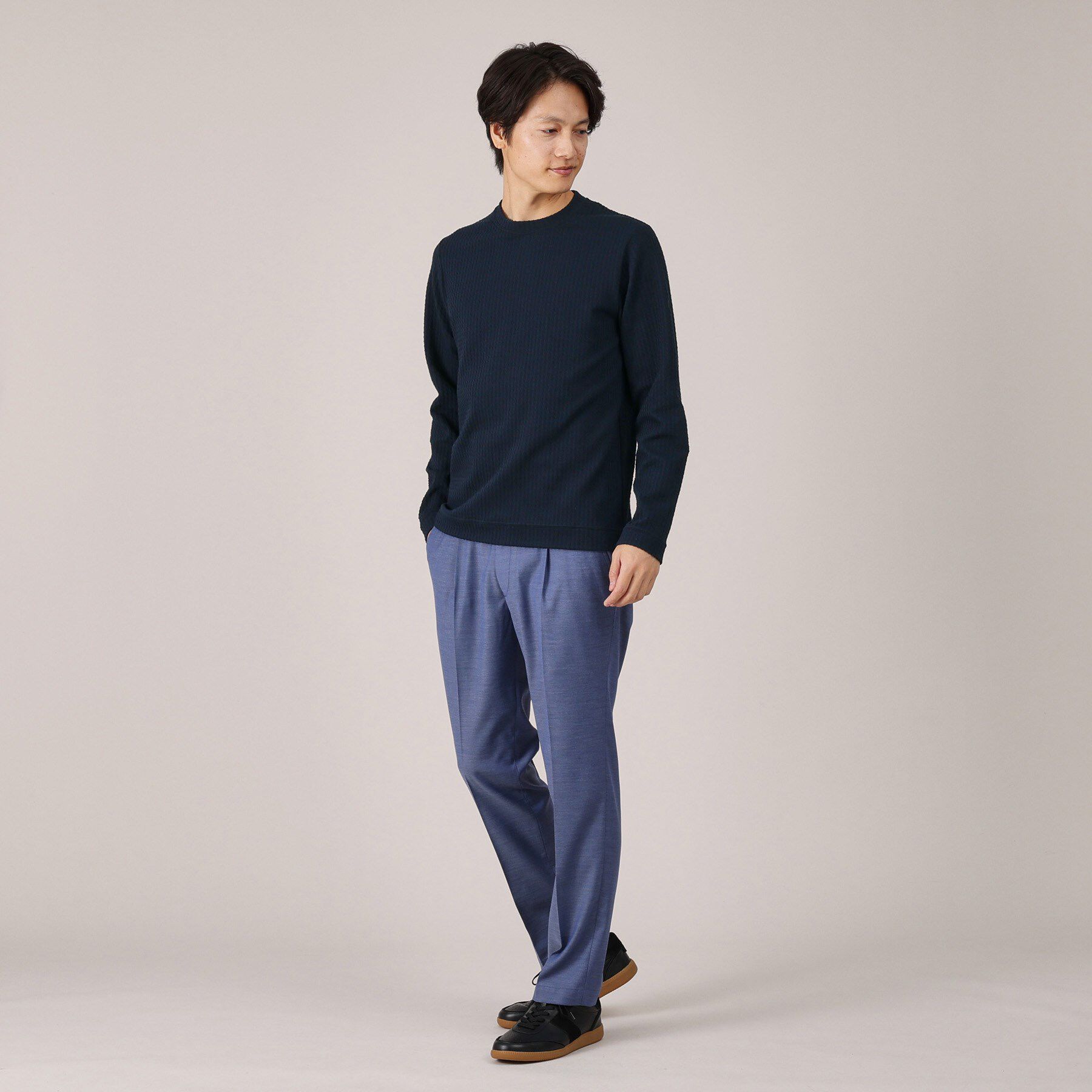 TAKEO KIKUCHI「【Made in JAPAN】千鳥柄 ストレッチ プルオーバー」|Tシャツ・カットソー|