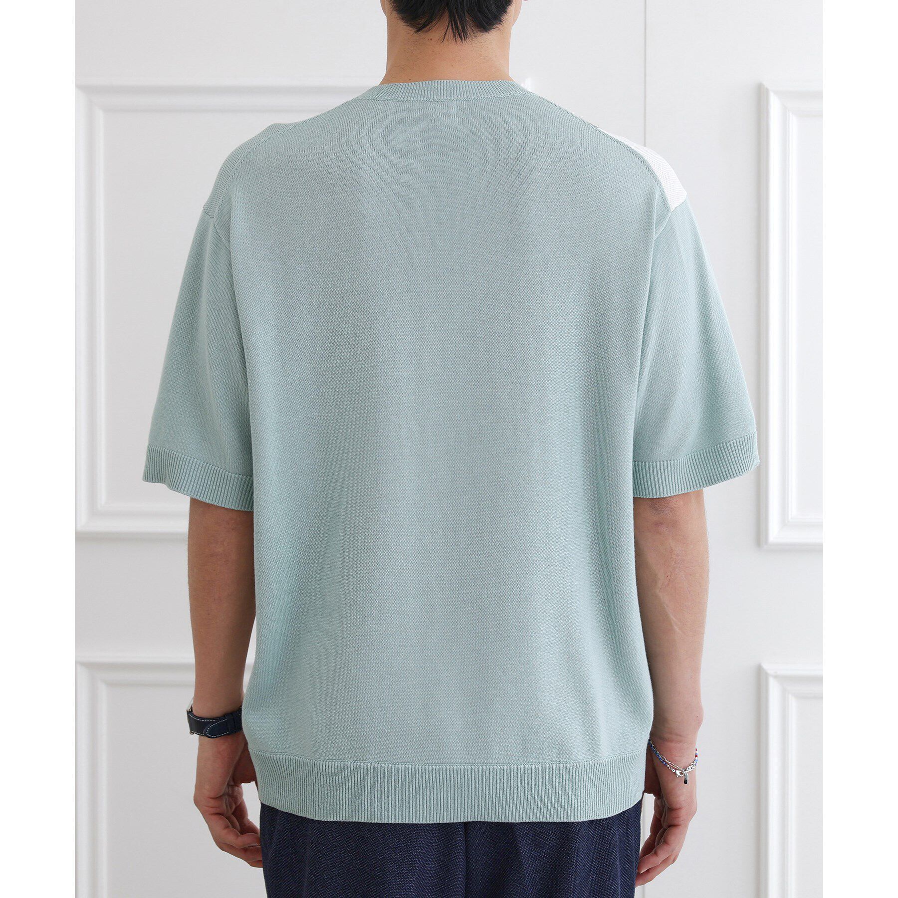 TAKEO KIKUCHI「カラーブロッキング プルオーバー ニット」|ニット・セーター|