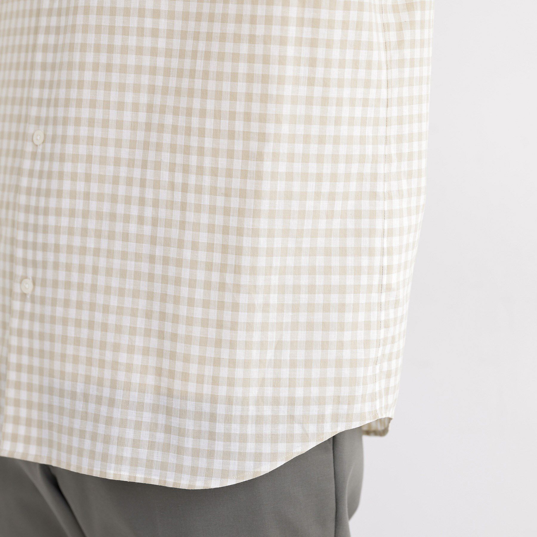 TAKEO KIKUCHI「【LIMITED】ワンポイント刺繍 綿麻チェック 半袖シャツ」|シャツ・ブラウス|