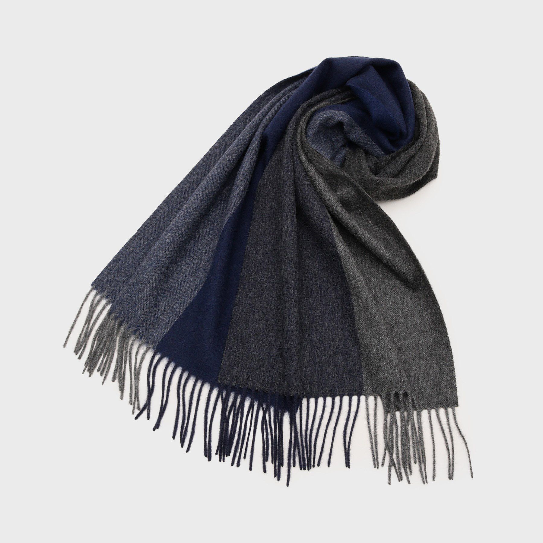 TAKEO KIKUCHI「【洗えるカシミヤ】カシミヤ 4面パネルマフラー」|ストール|ネイビー(594)