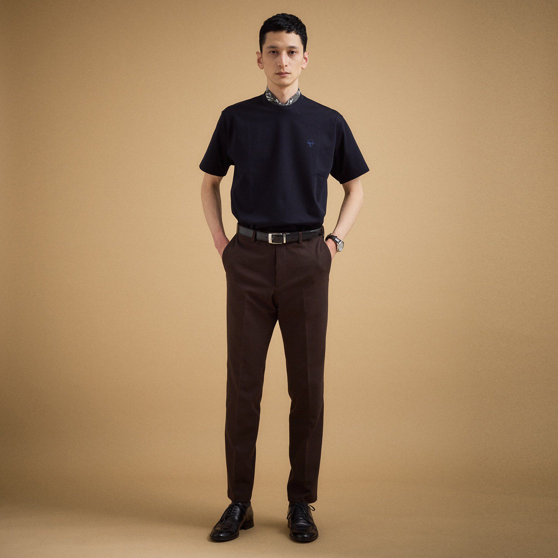 TAKEO KIKUCHI「ワンストローク刺繍 半袖 Tシャツ」|Tシャツ・カットソー|