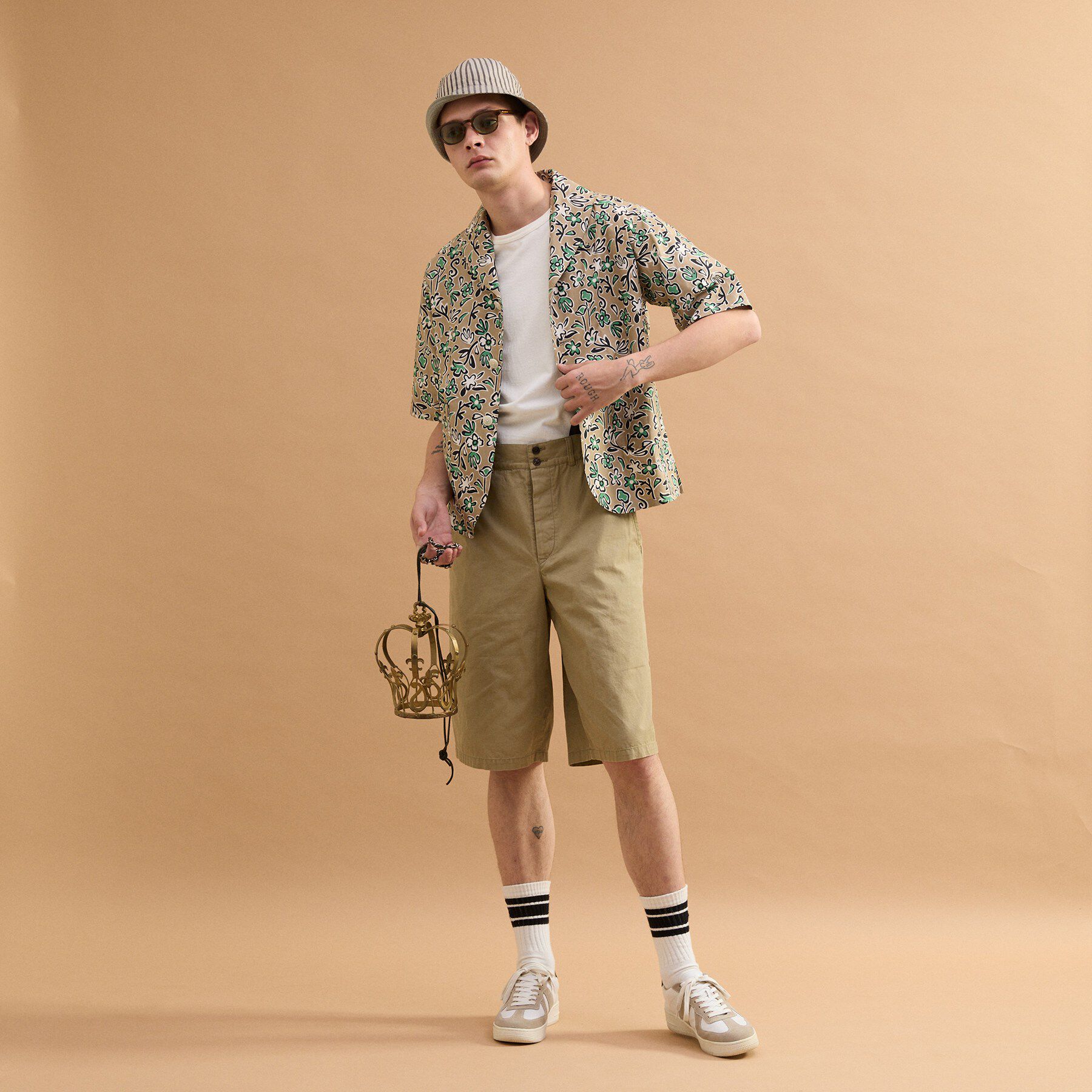 40CARATS&525「フラワープリント半袖ジャケット」|ブルゾン・スタジャン|