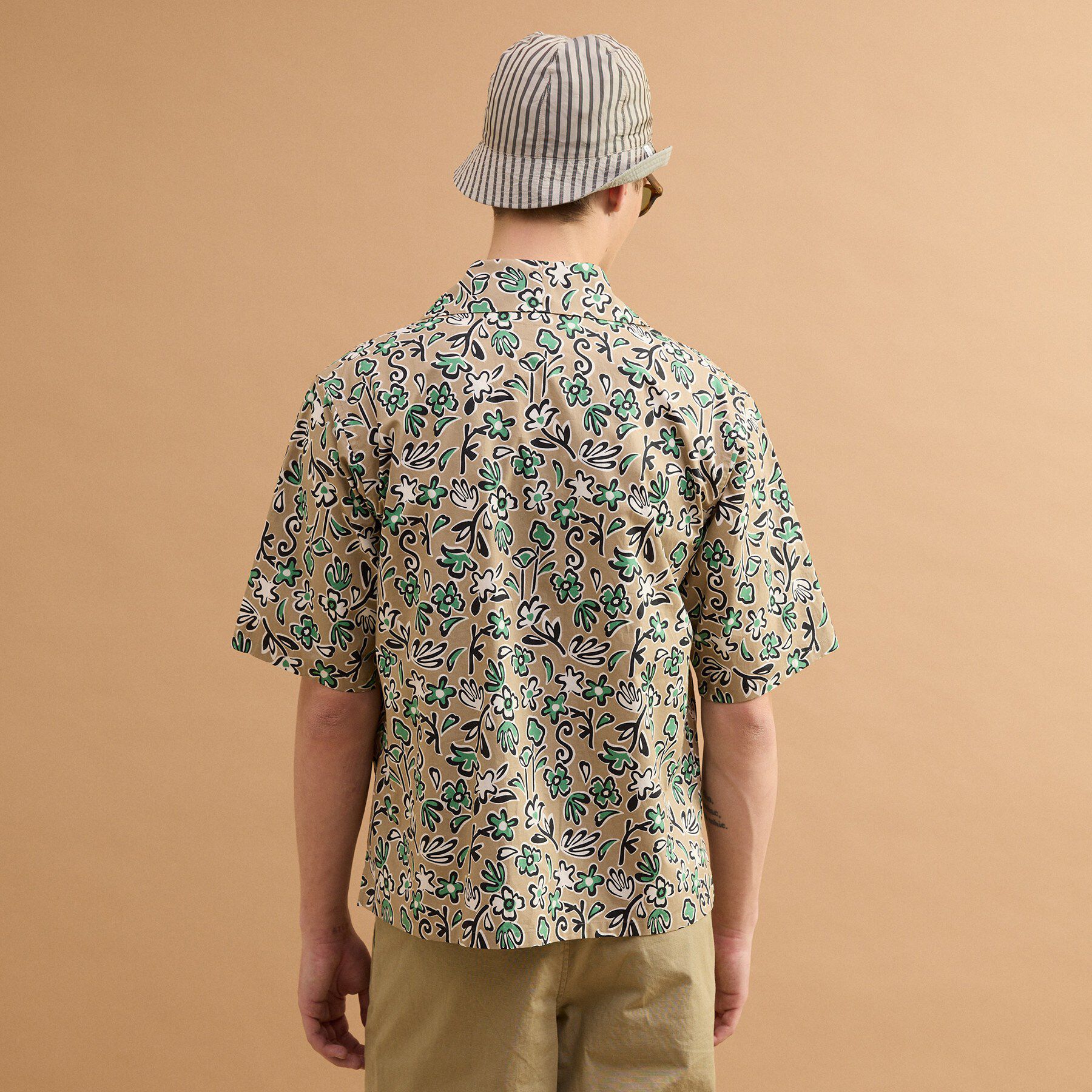 40CARATS&525「フラワープリント半袖ジャケット」|ブルゾン・スタジャン|