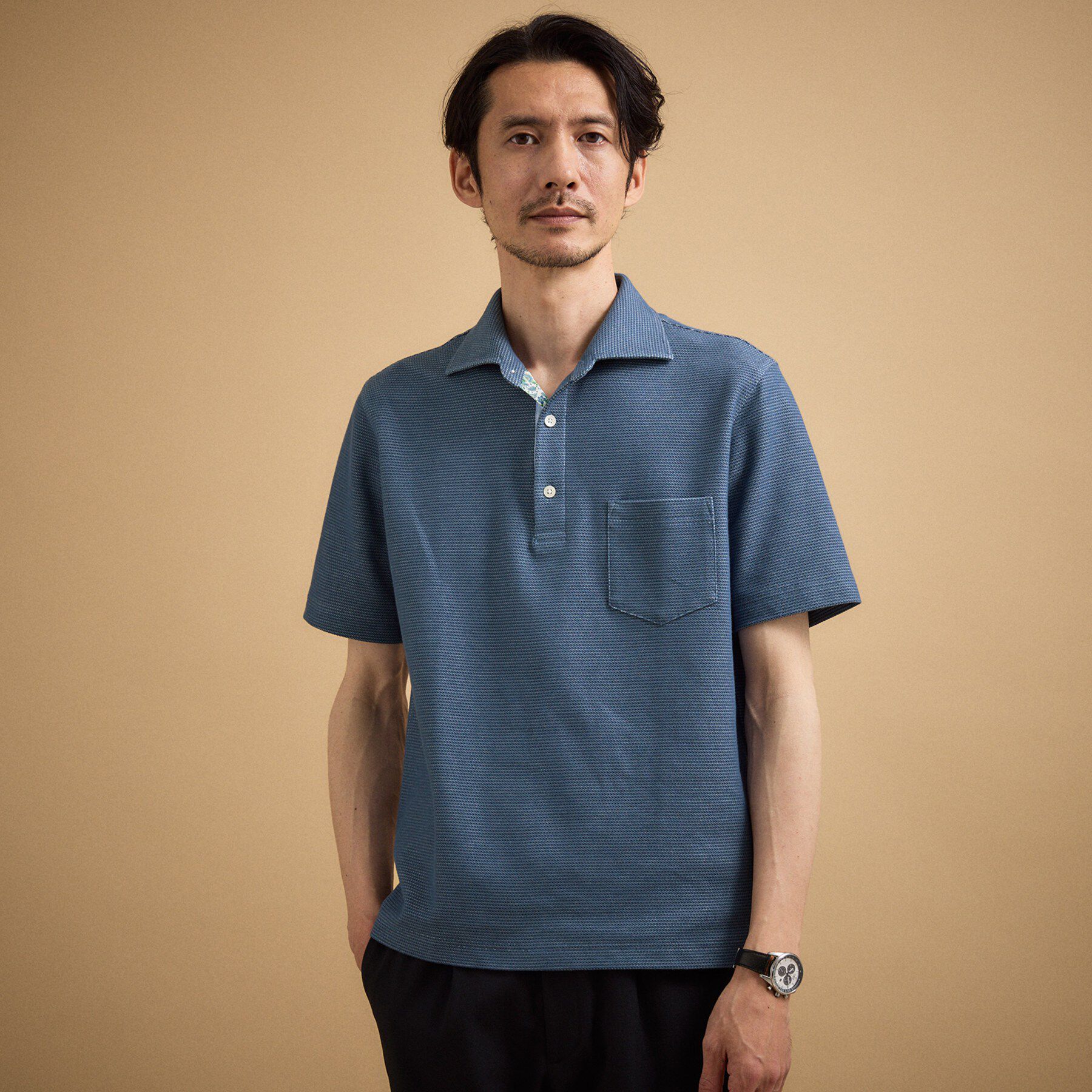 TAKEO KIKUCHI「【抗菌防臭】ハニカムメランジ ポロシャツ」|ポロシャツ|