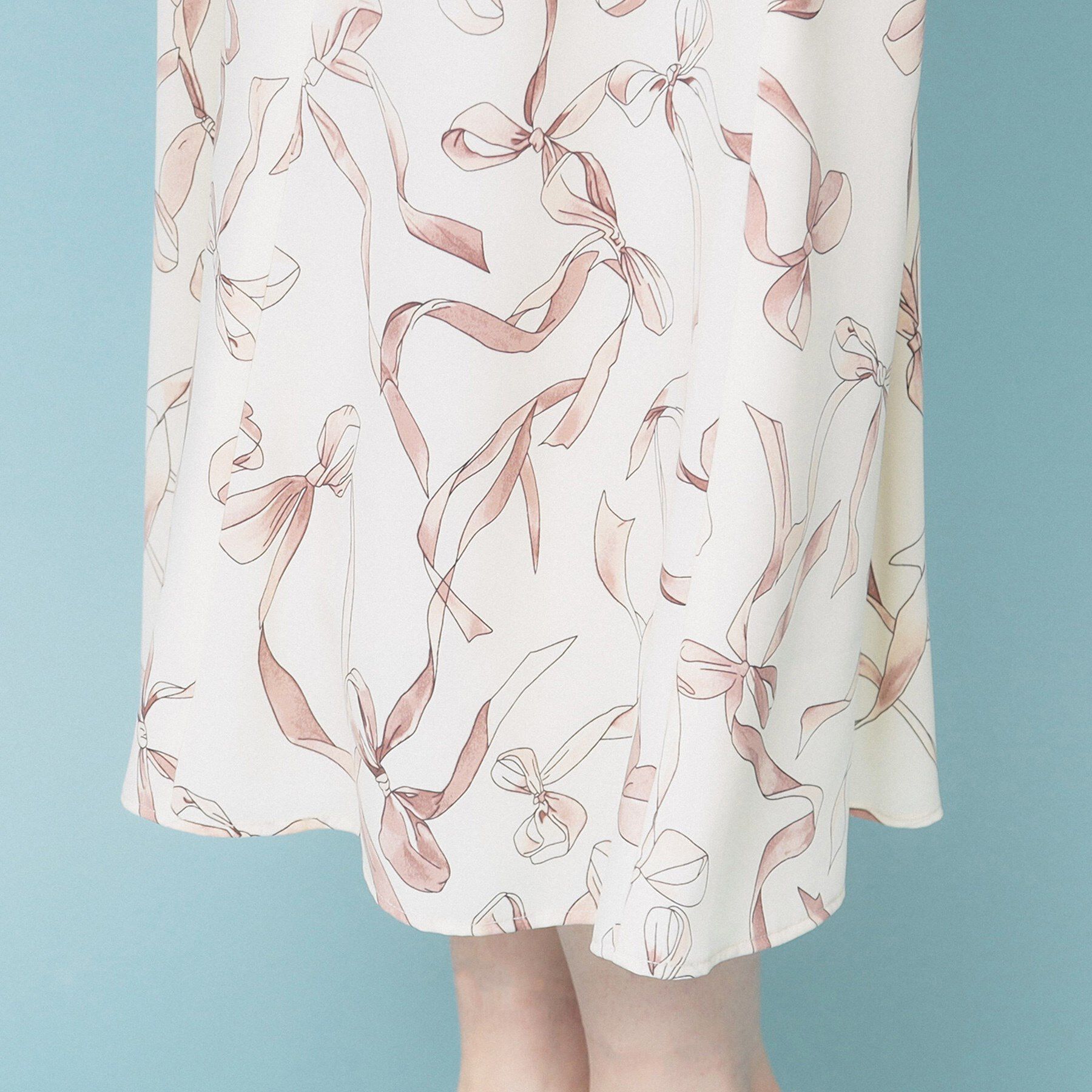 index「リボン柄マーメイドフレアスカート【洗濯機洗い可/イージーアイロン】」|スカート|